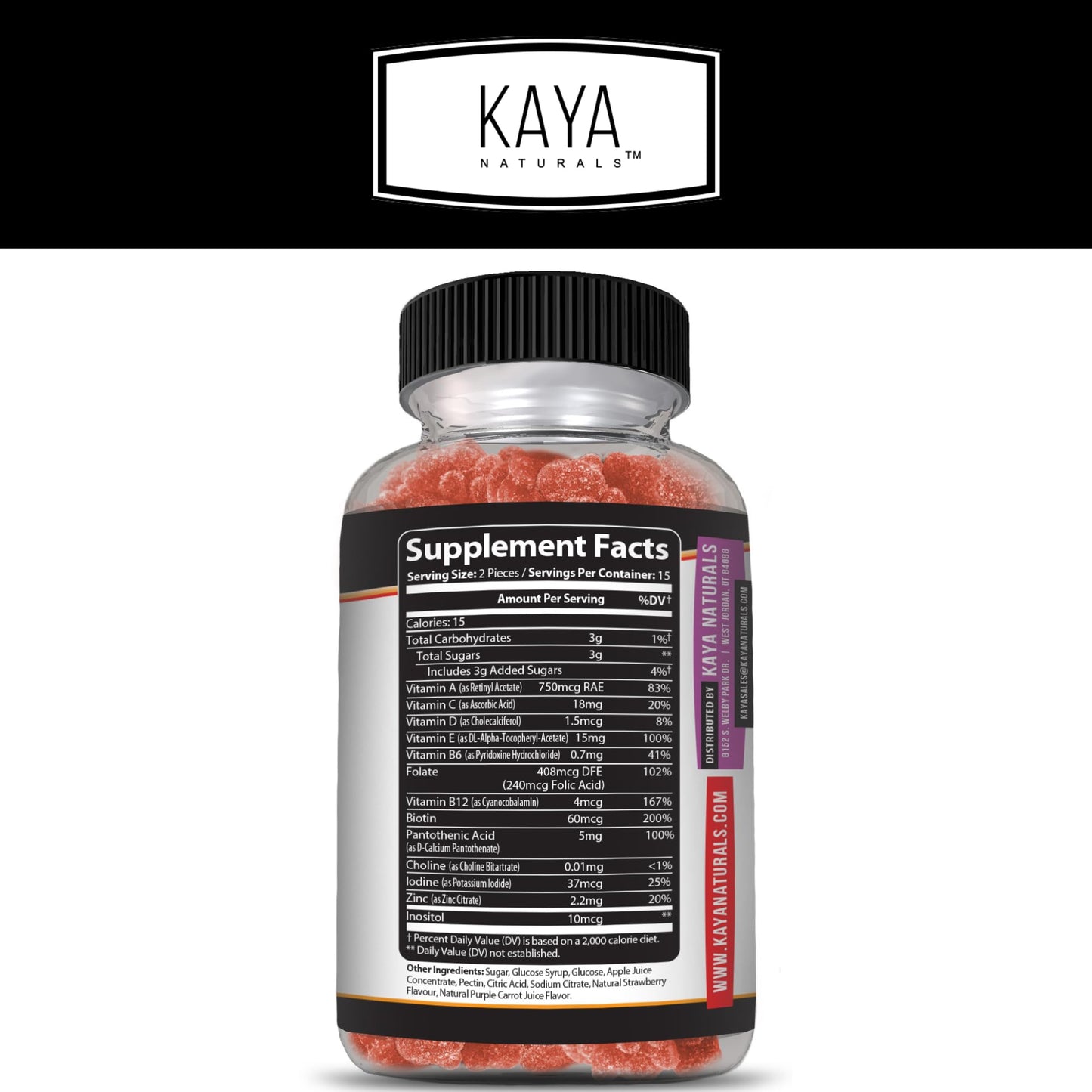 Kaya Naturals Adult Multivitamin Gummy 60 Gummies