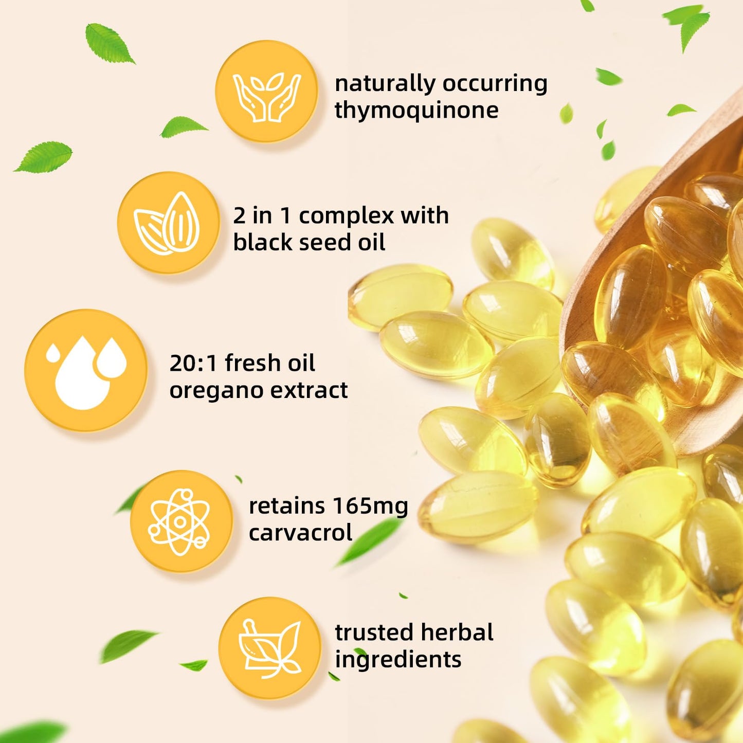 HEALOADING Organic Oregano Oil Softgels 120 Count