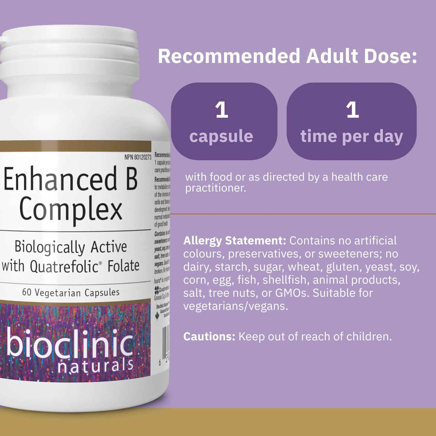 Bioclinic Naturals Enhanced B Complex Softgels 60 Count