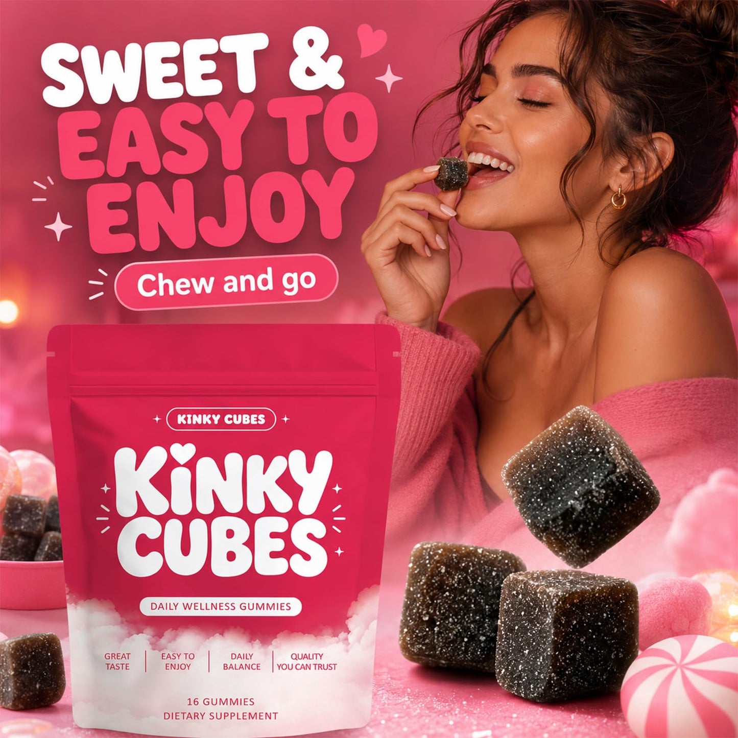 KINKY CUBES Gummies, Vitamin & Mineral Supplements Powder 1
