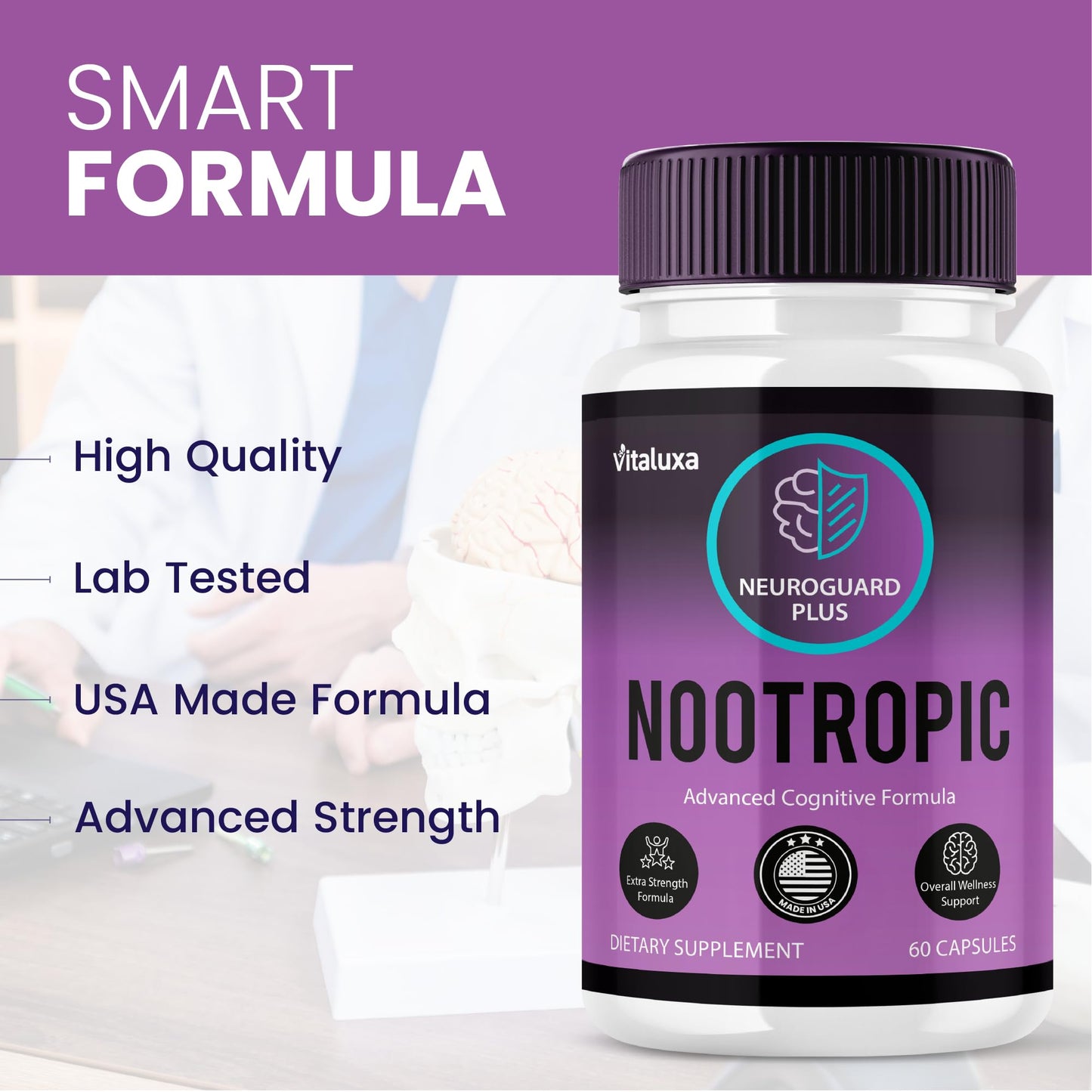 Vitaluxa Neuro Guard Brain Supplement 60 Capsules