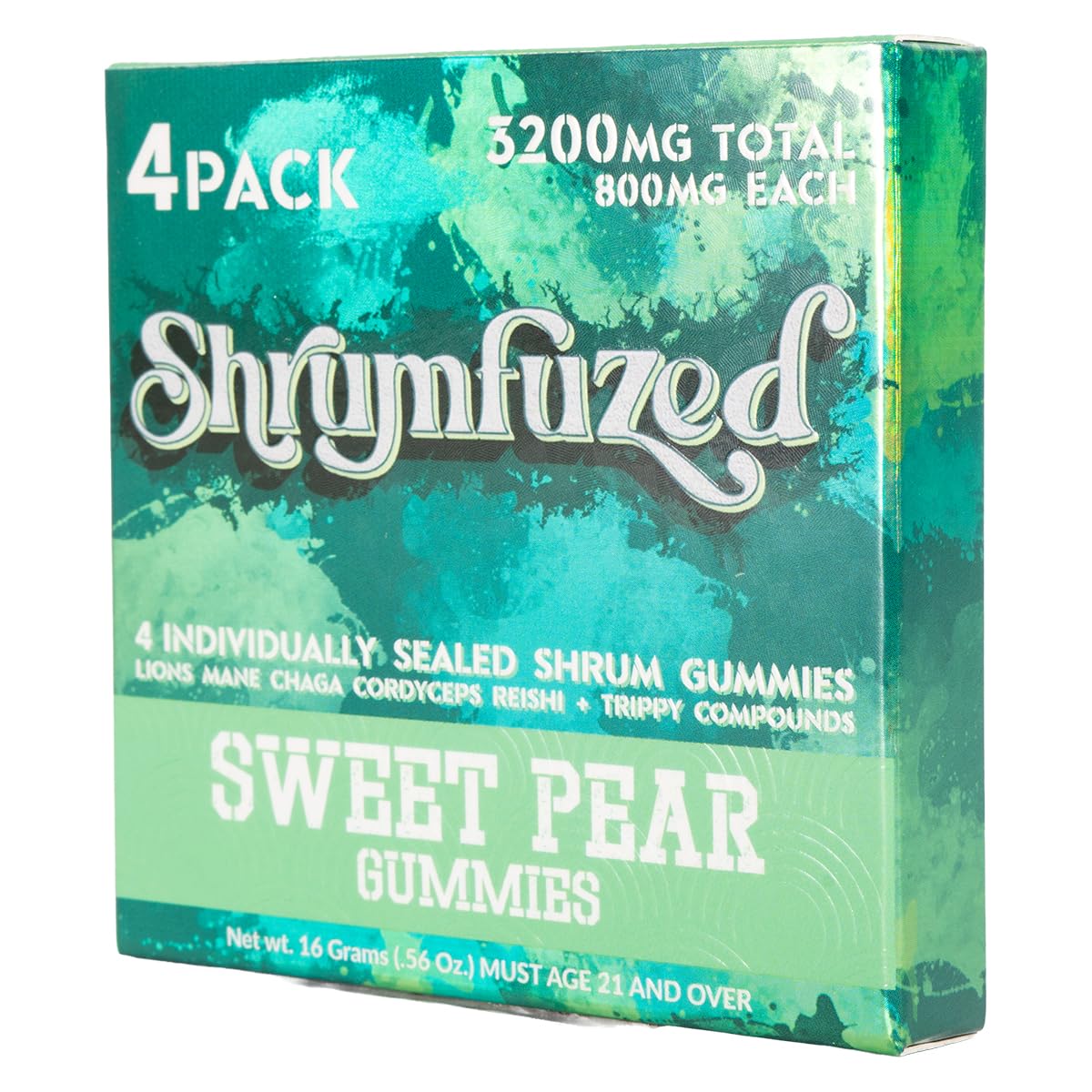 Shrumfuzed Proprietary Nootropic Gummy with Lion's Mane, Reishi, Chaga, and Cordycep Nootropic Mushroom Blend, 10 Gummies