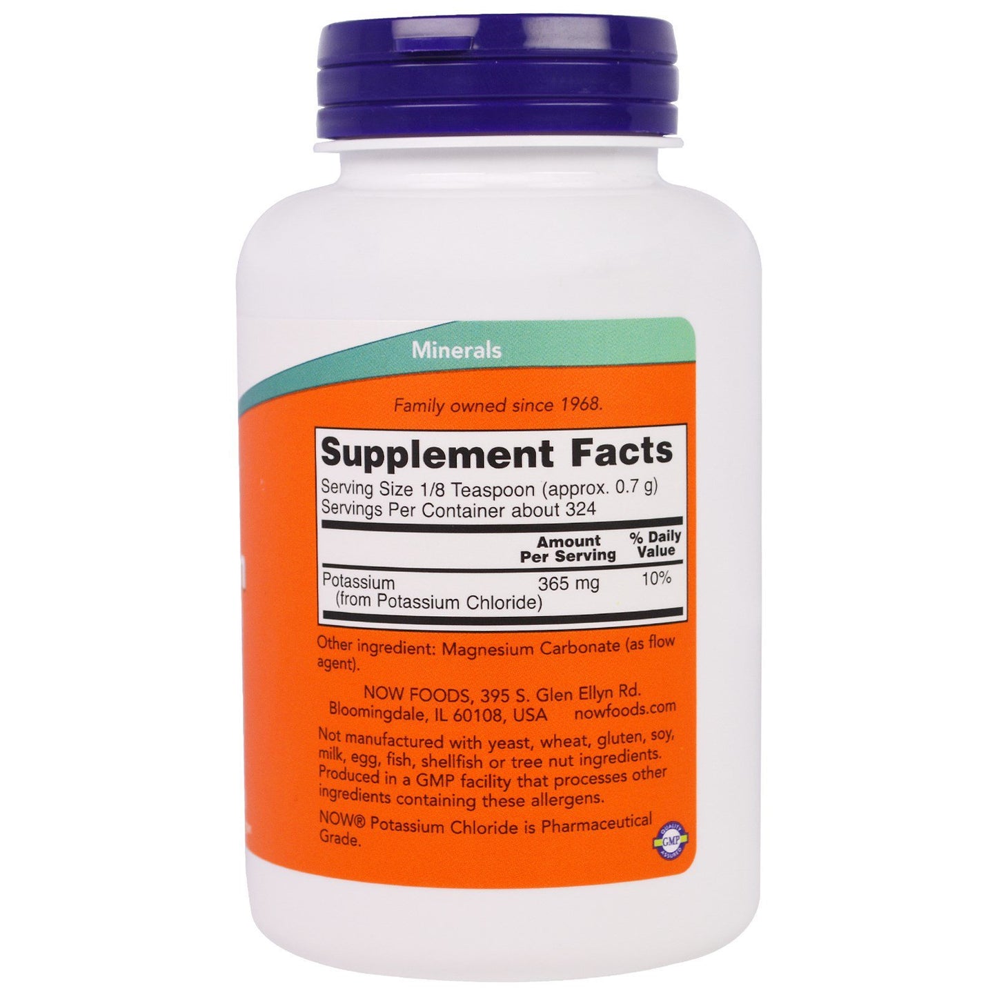 NOW Foods Potassium Chloride Table Salt Substitute Powder, 16 oz