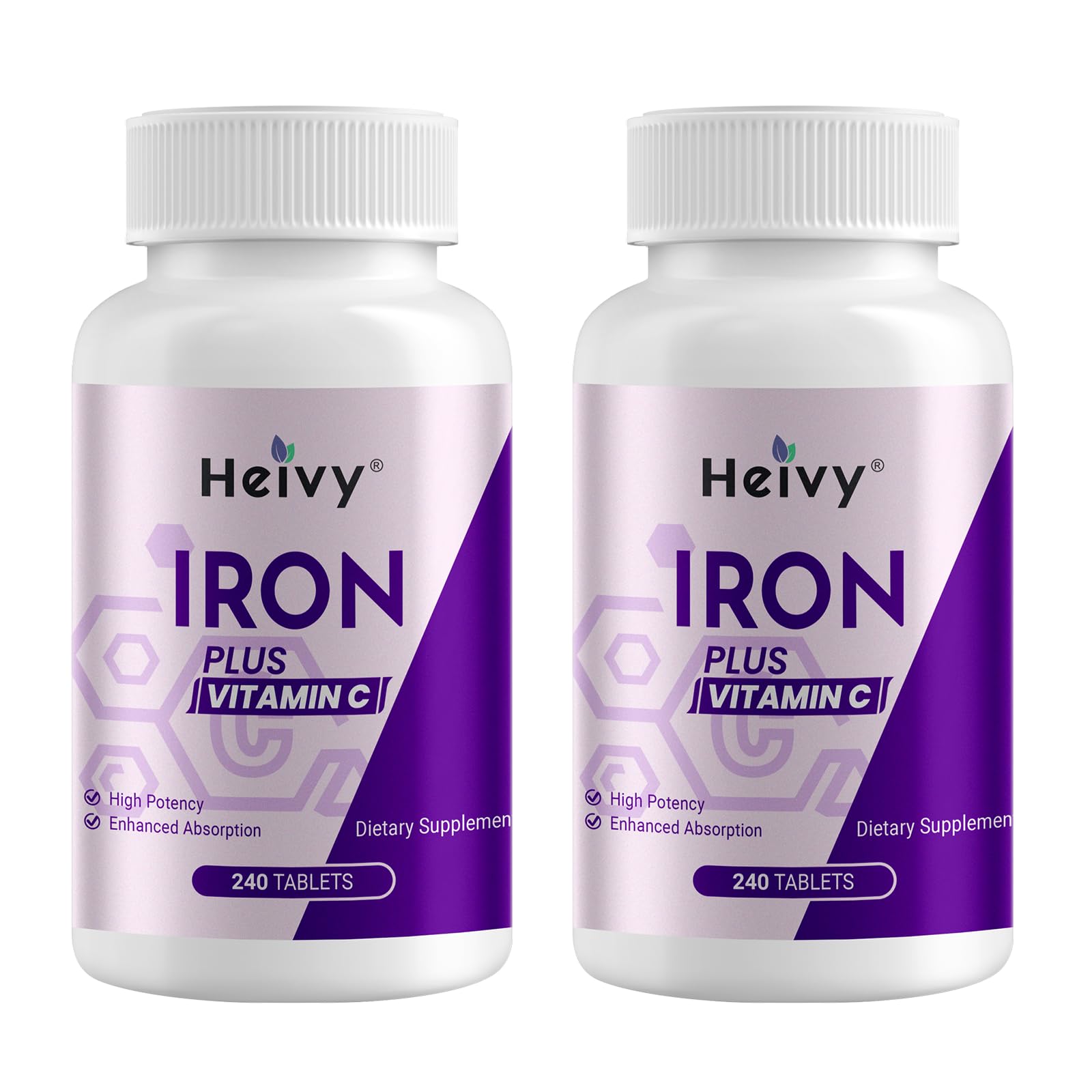 Heivy Ferrous Sulfate 325mg (Iron 65mg) Iron Supplement Tablets 480 Tablets