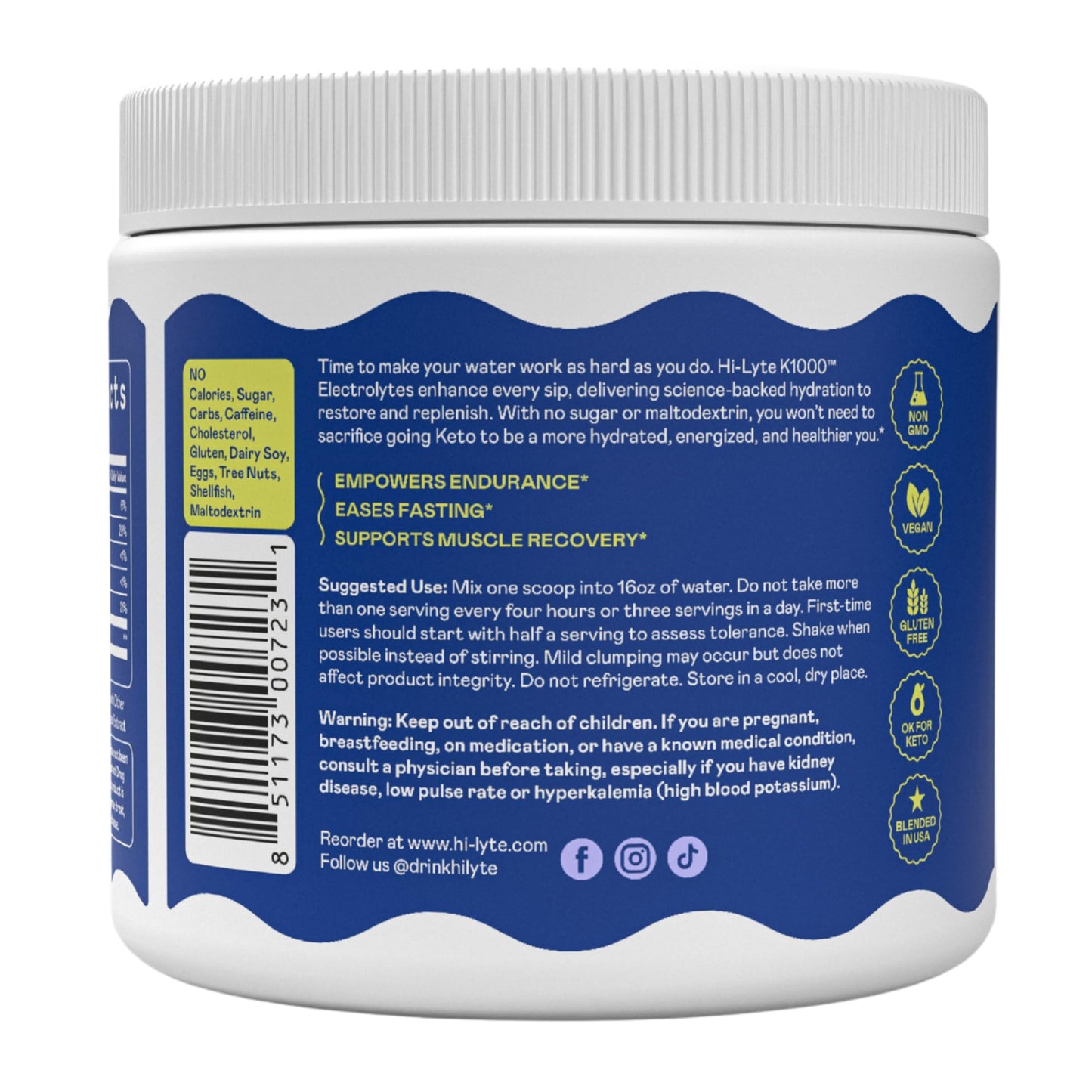 Hi-Lyte K1000 Electrolytes Powder 10.58 Ounce