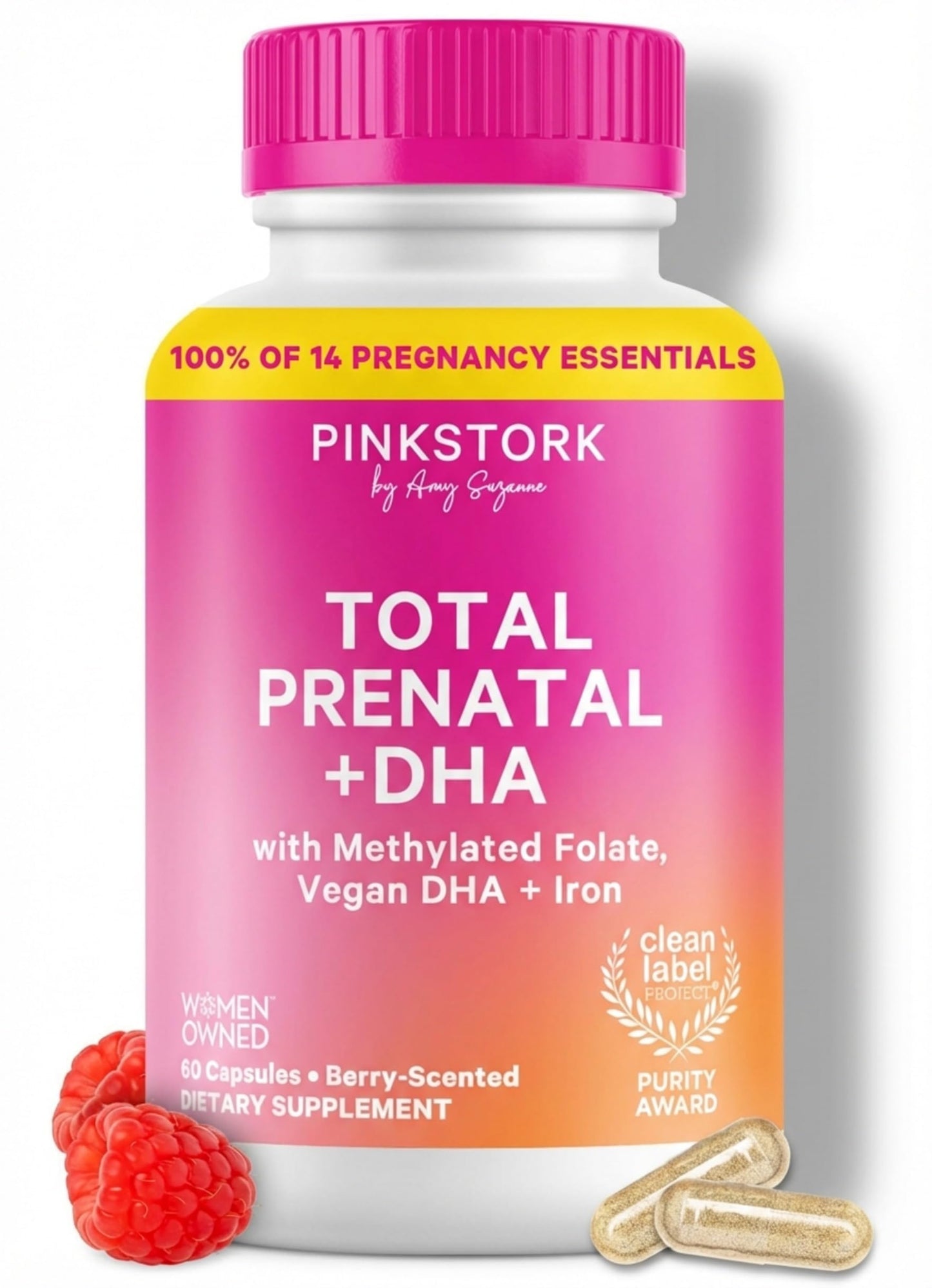 Pink Stork Total Prenatal Vitamins Capsules, 60 Capsules