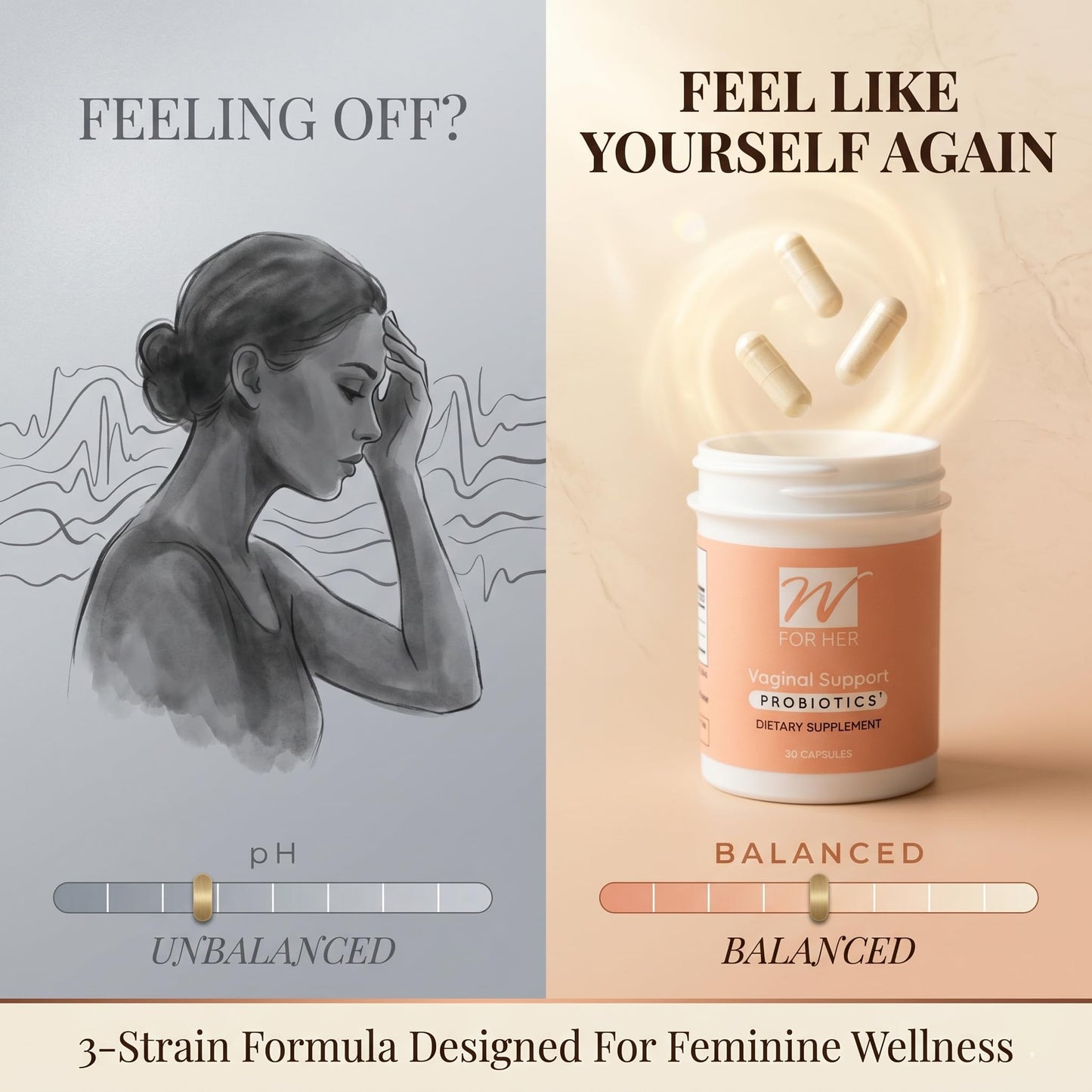 W For Her Vaginal Probiotics for Women Capsules 30