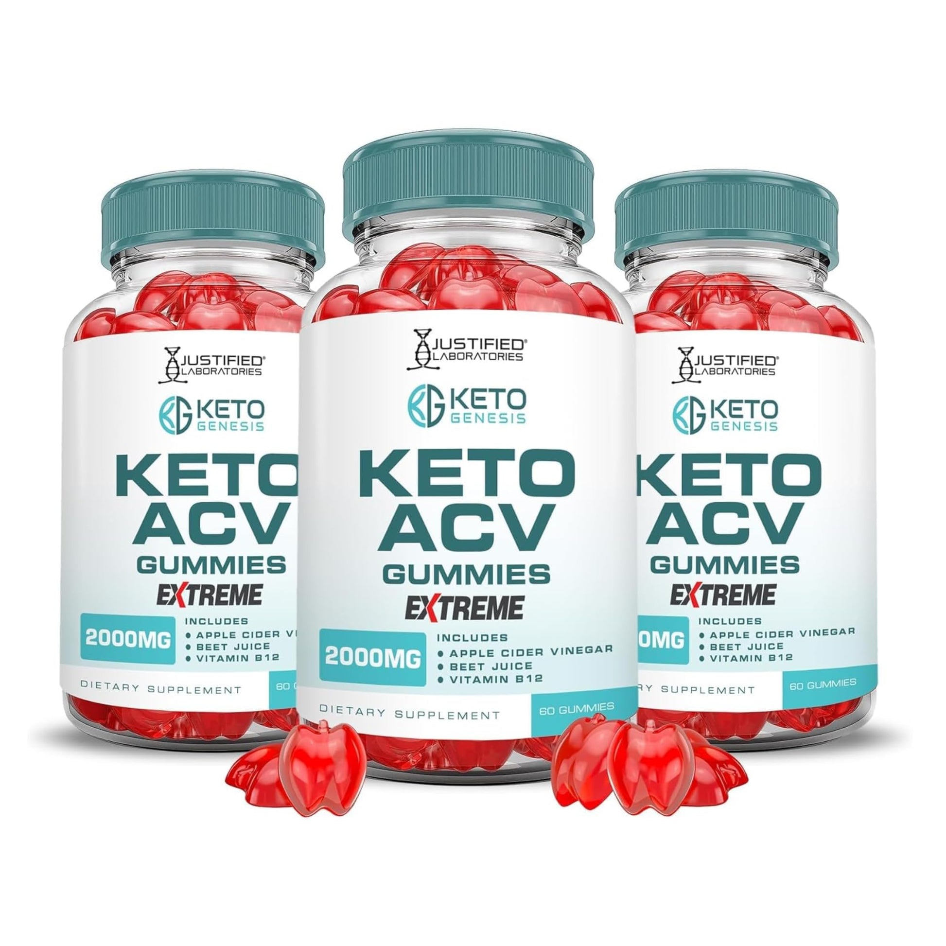 Justified Laboratories Keto Genesis Keto ACV Gummies Extreme 180 Count