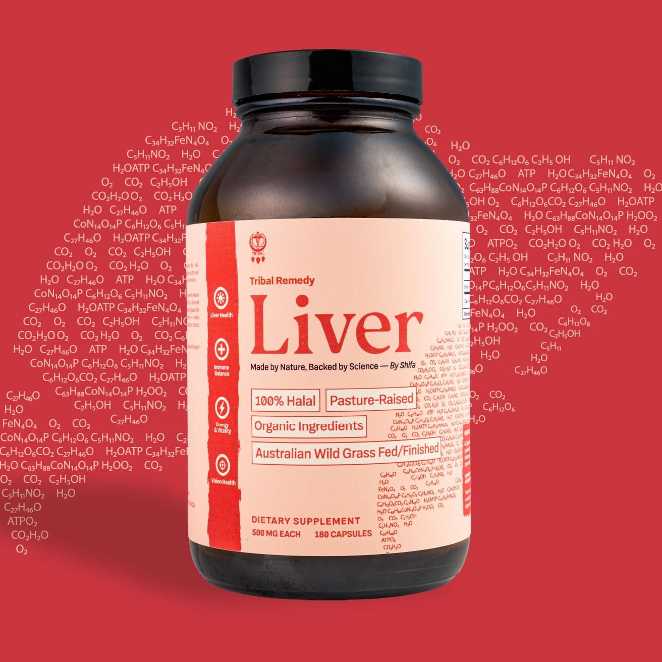 Tribal Remedy Beef Liver Supplement Capsule 180 Count