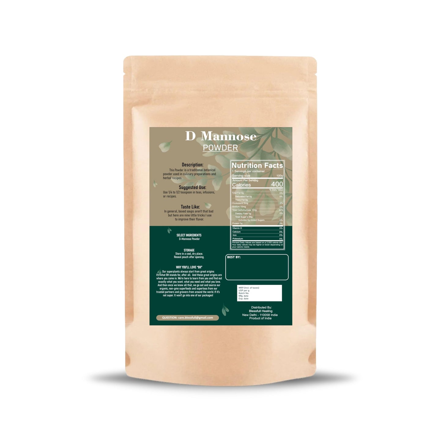 Blessfull Healing D Mannose Powder, 200 Gram