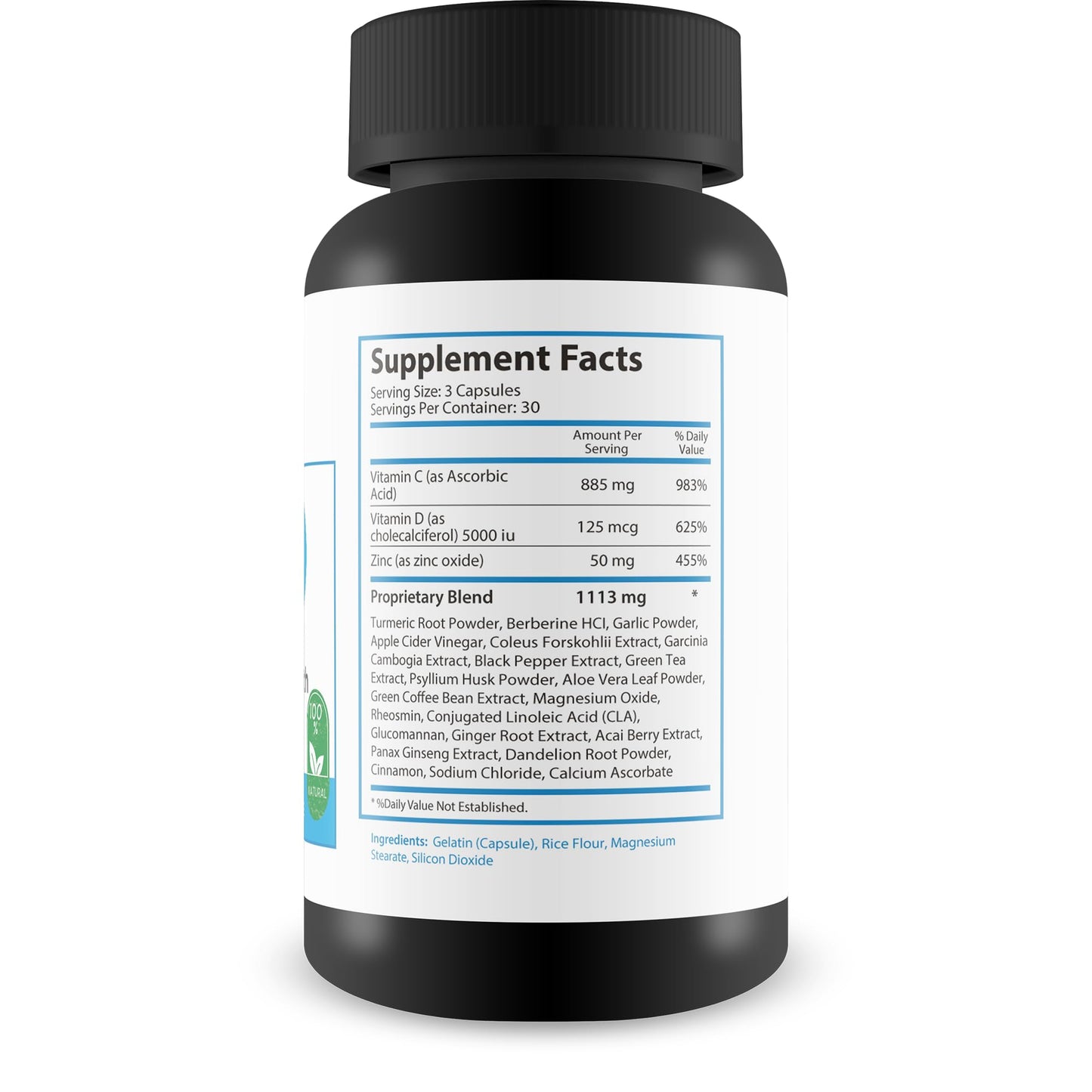 Happy Health Marketplace CDZ Vitamin C D and Zinc Plus Herbs Capsules 90 Count