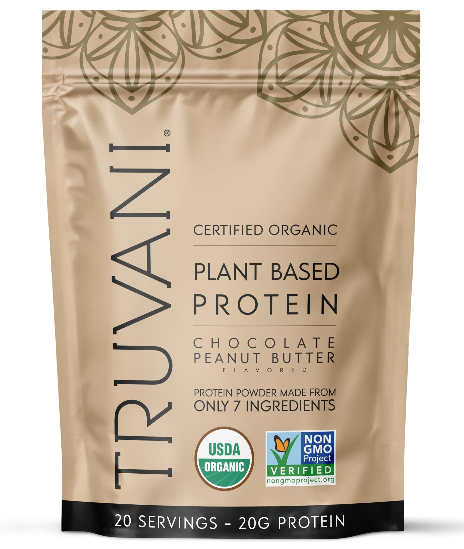 Truvani Dairy Free Protein Powder, Chocolate Peanut Butter, 20 Servings