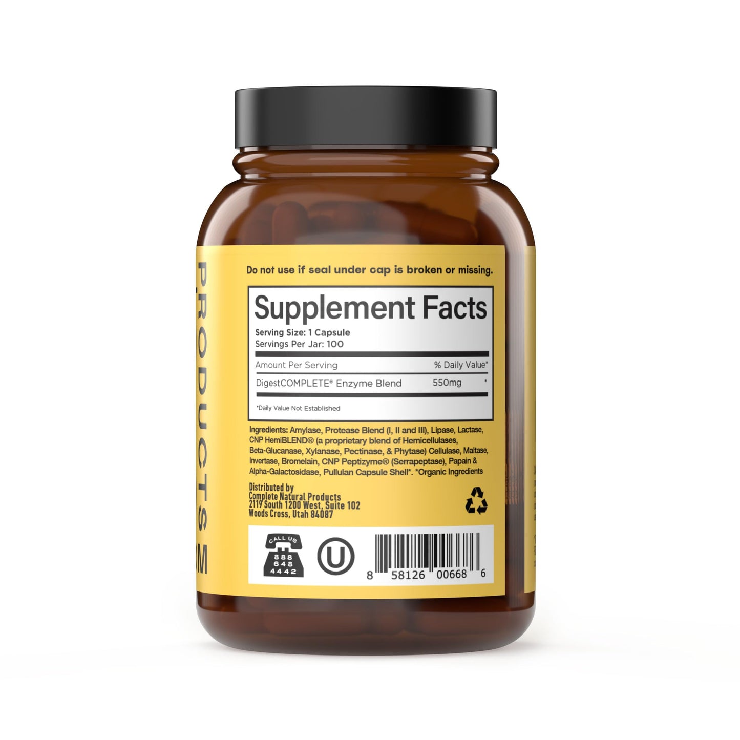 Complete Natural Products Digestive Enzyme Capsules, 60 Count