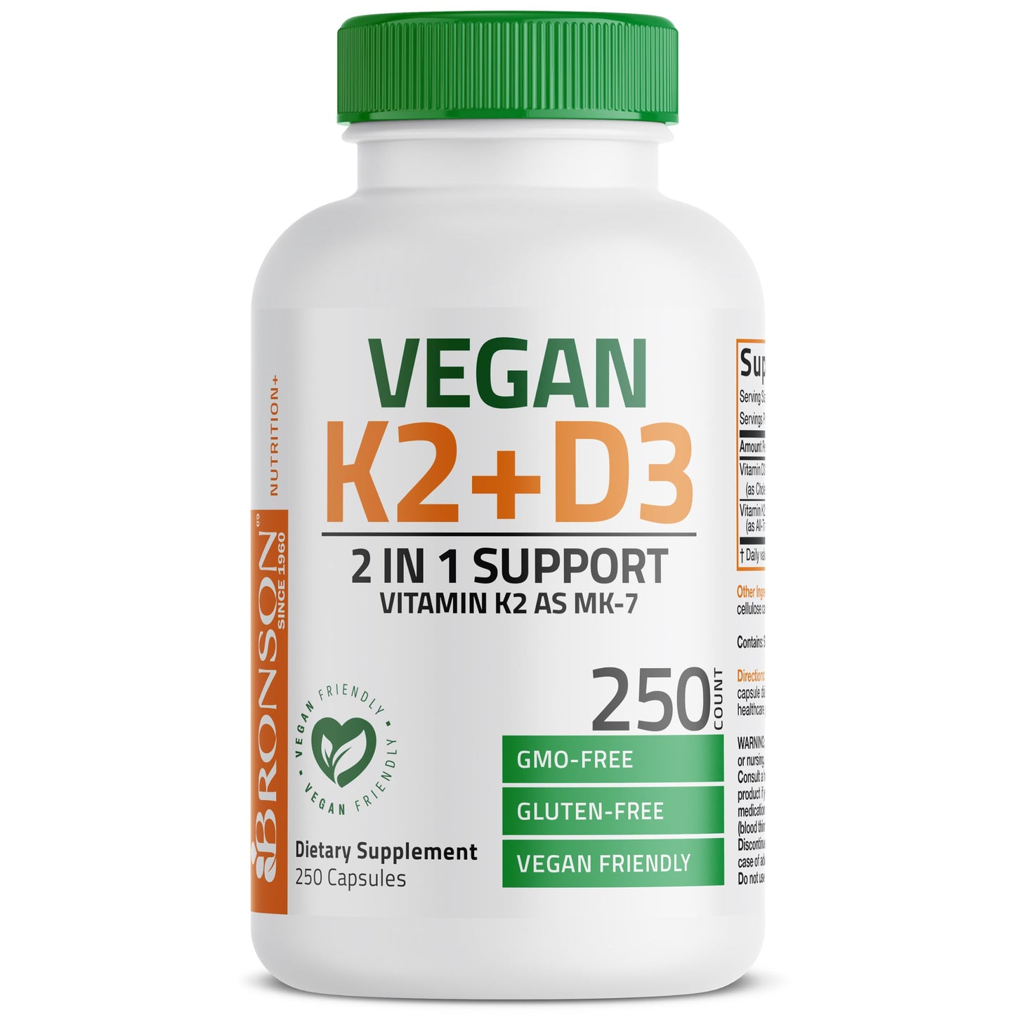 Bronson Vitamin K2+D3 2 in 1 Capsule 250 Count