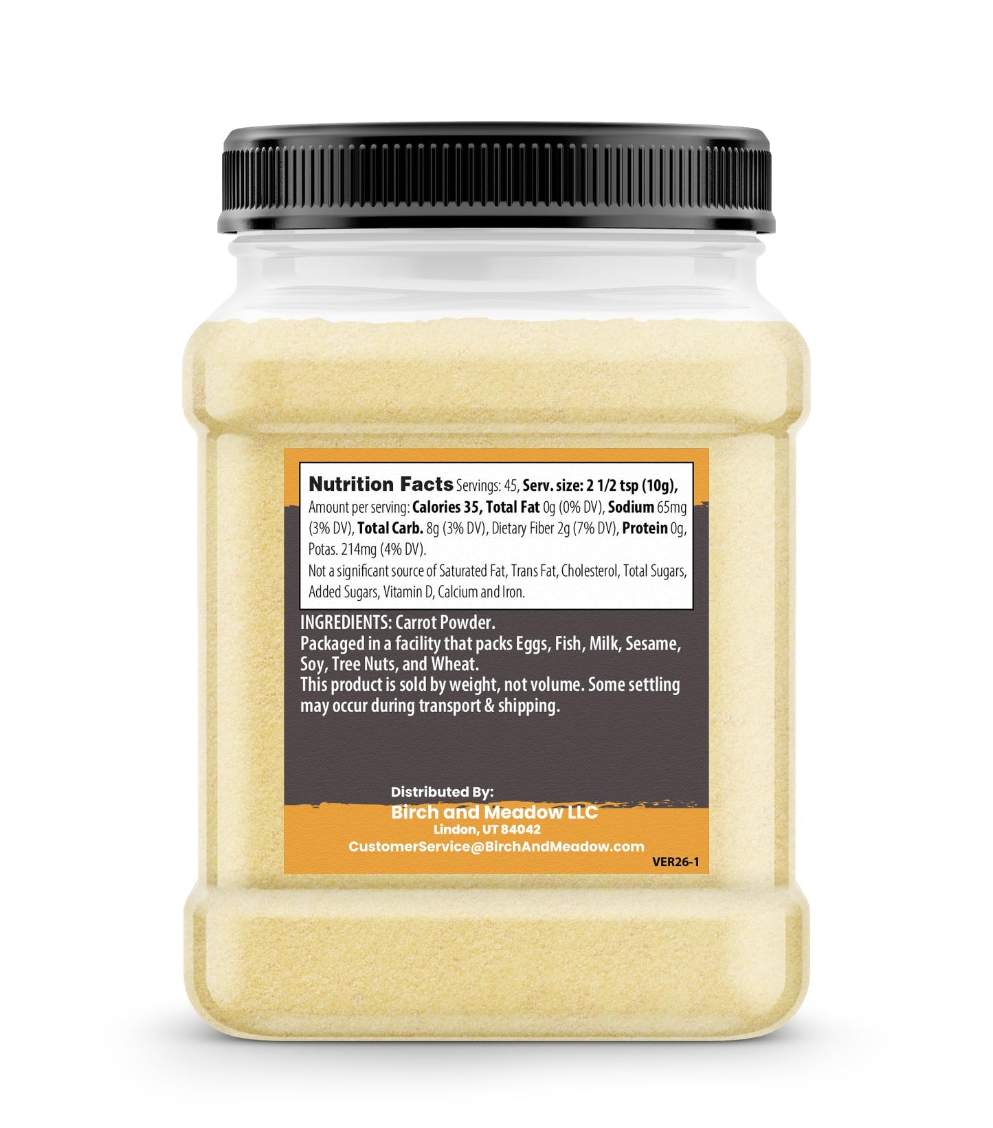 Birch & Meadow Carrot Powder, 16 oz