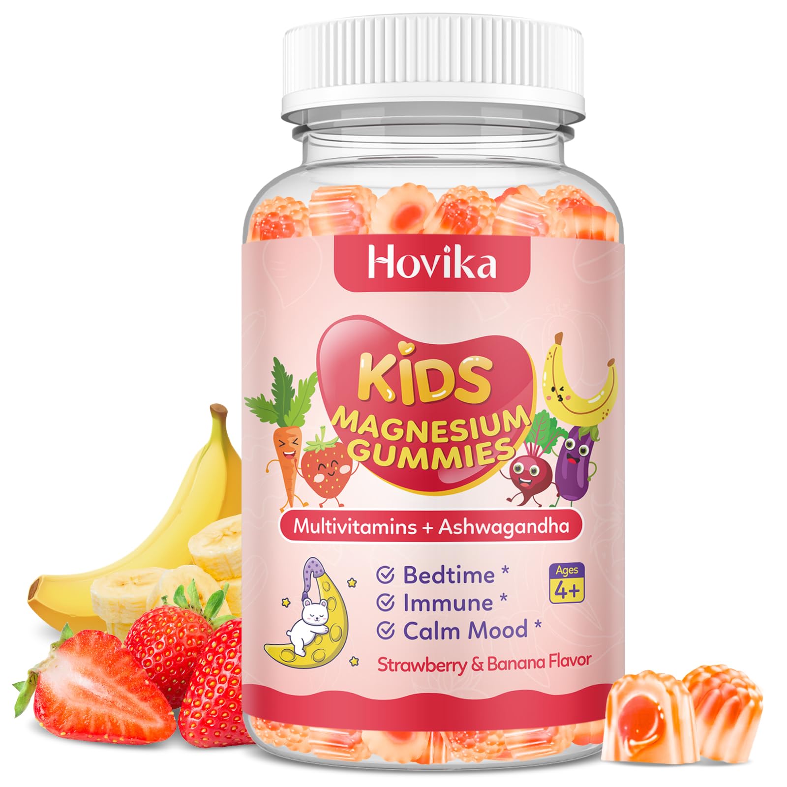 Hovika Kids Magnesium Gummies, 60 Count
