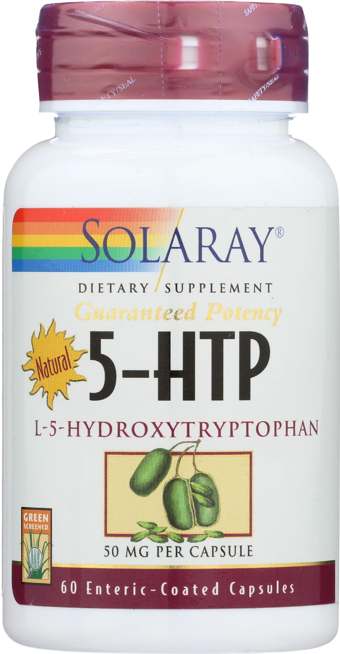 Solaray 5-HTP 50 mg Veg Caps, 60 Count