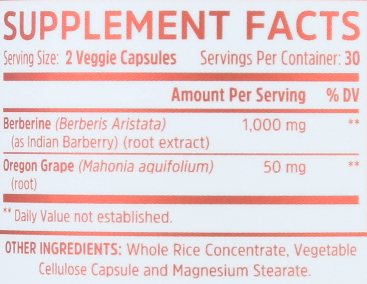 ZHOU Oregon Grape Berberine Capsule 60 Count