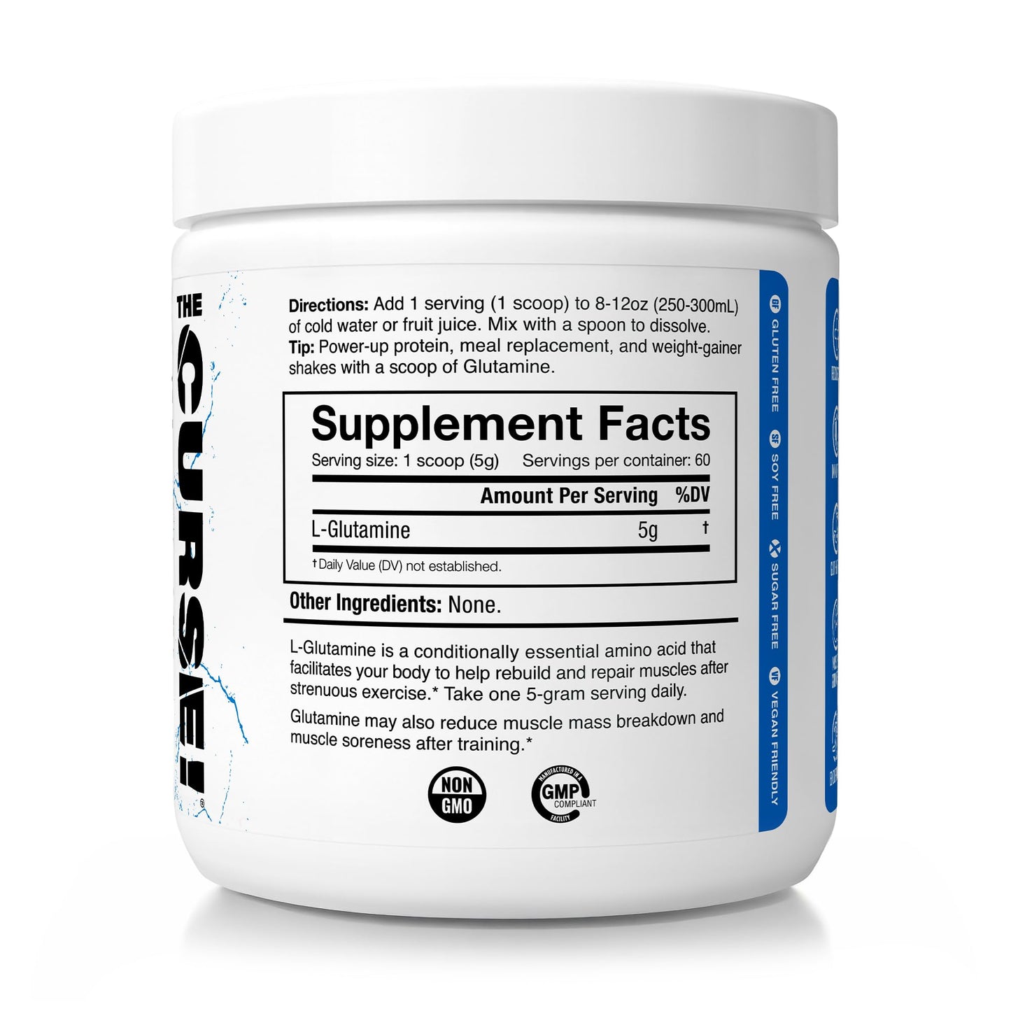 JNX SPORTS The Curse! Glutamine L-Glutamine Powder 5g, 10.6 oz