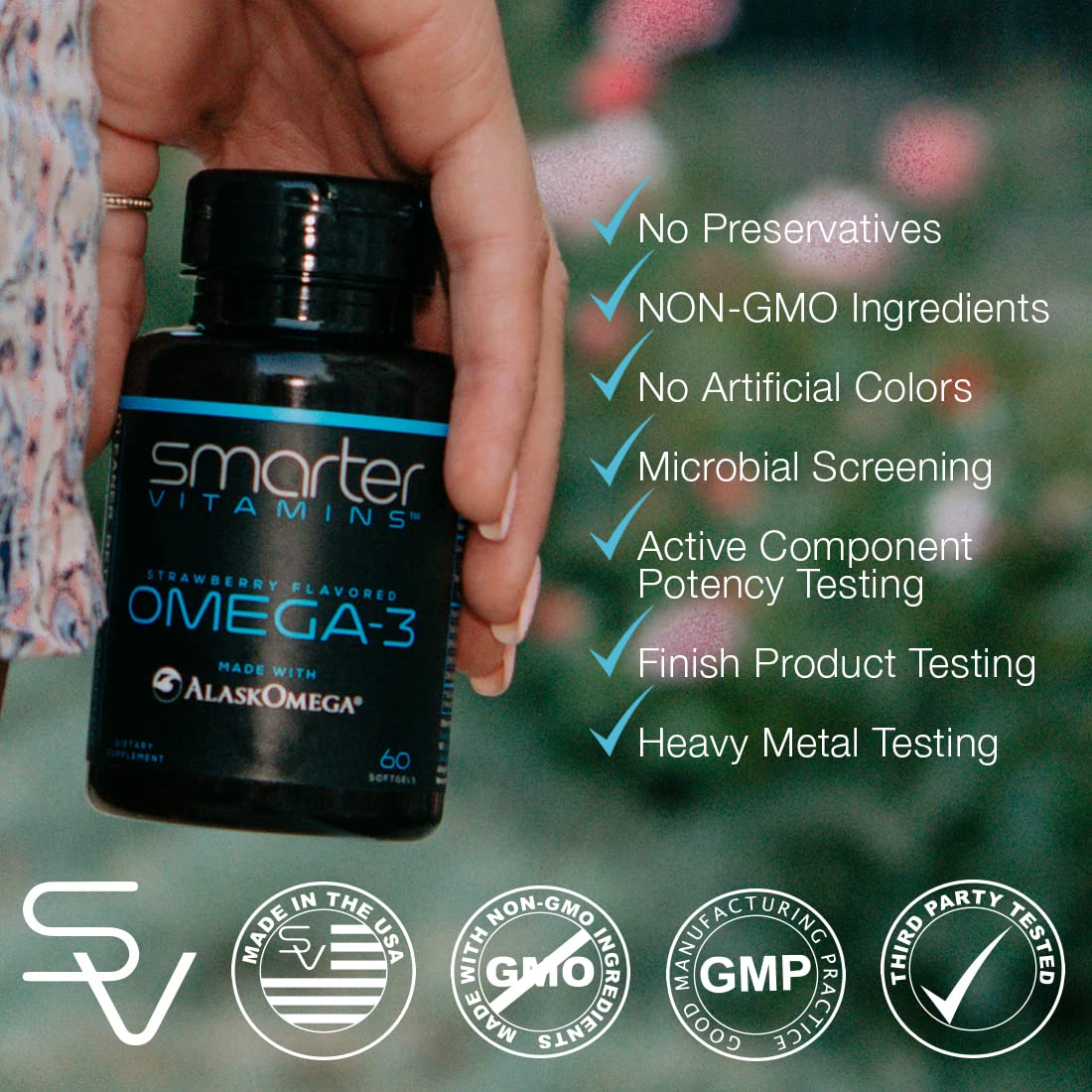SmarterVitamins Omega-3 Fish Oil Softgels 180 Count