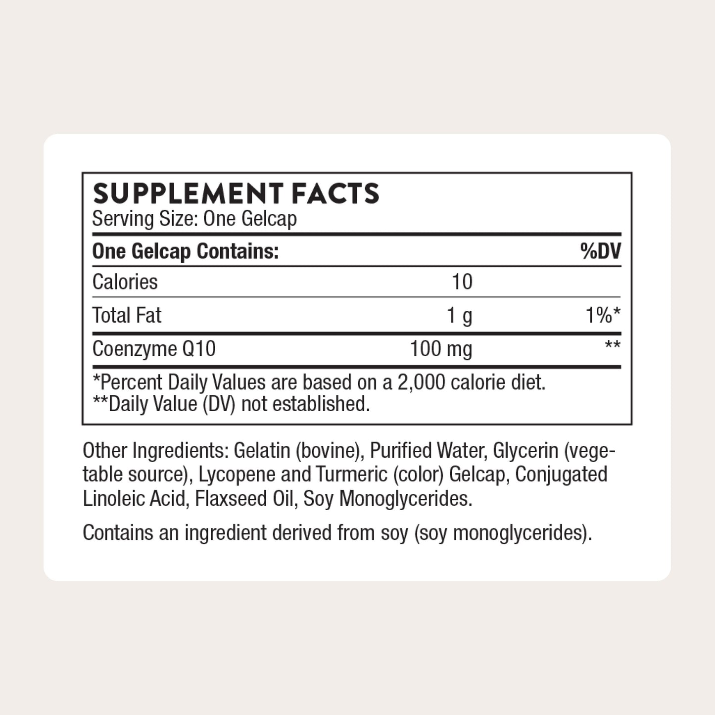 THORNE CoQ10 100mg Capsules, 60 Count