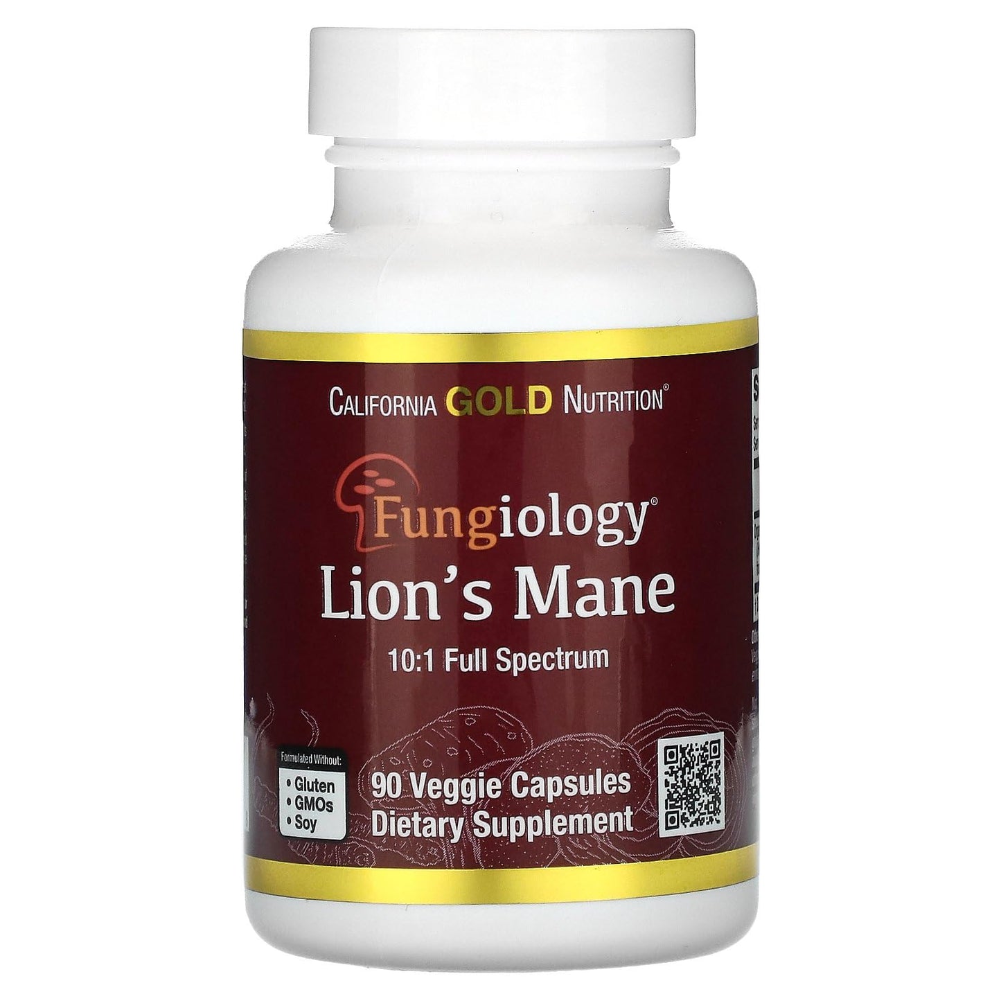 California Gold Nutrition Organic Lion's Mane Capsules, 90 Capsules