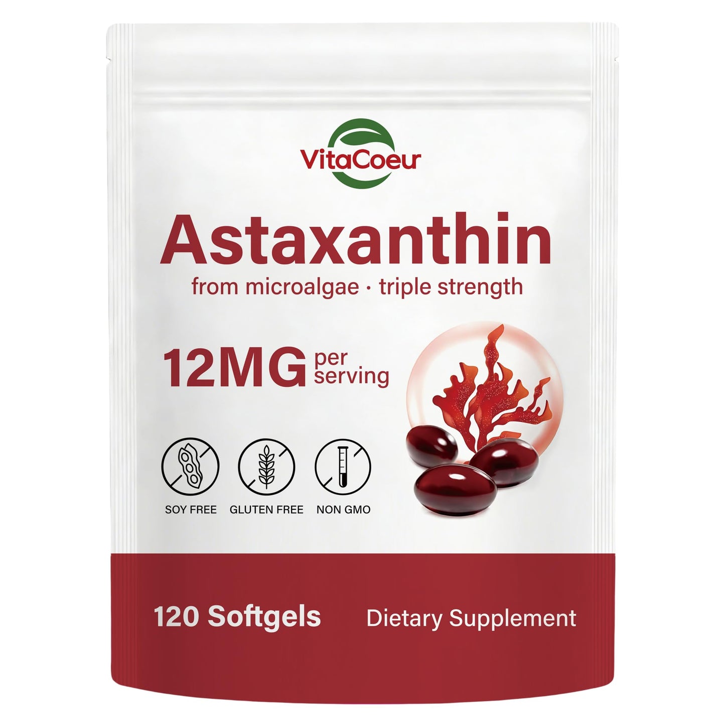 VitaCoeur Astaxanthin Supplements Capsules 120