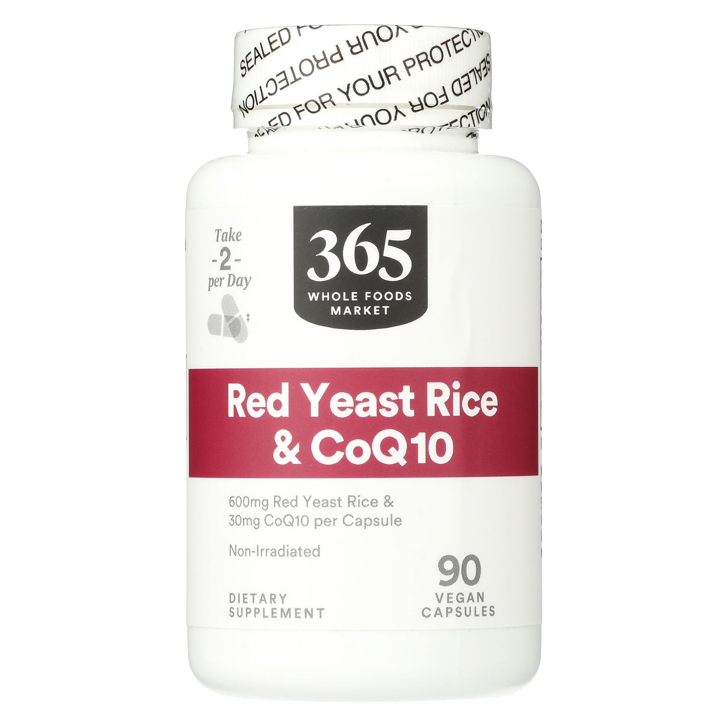 365 by Whole Foods Market Red Yeast Rice with CoQ10 90 Capsules