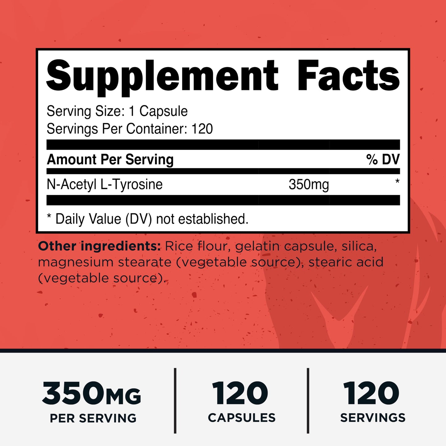 Primal N-Acetyl L-Tyrosine Capsules, 120 Count