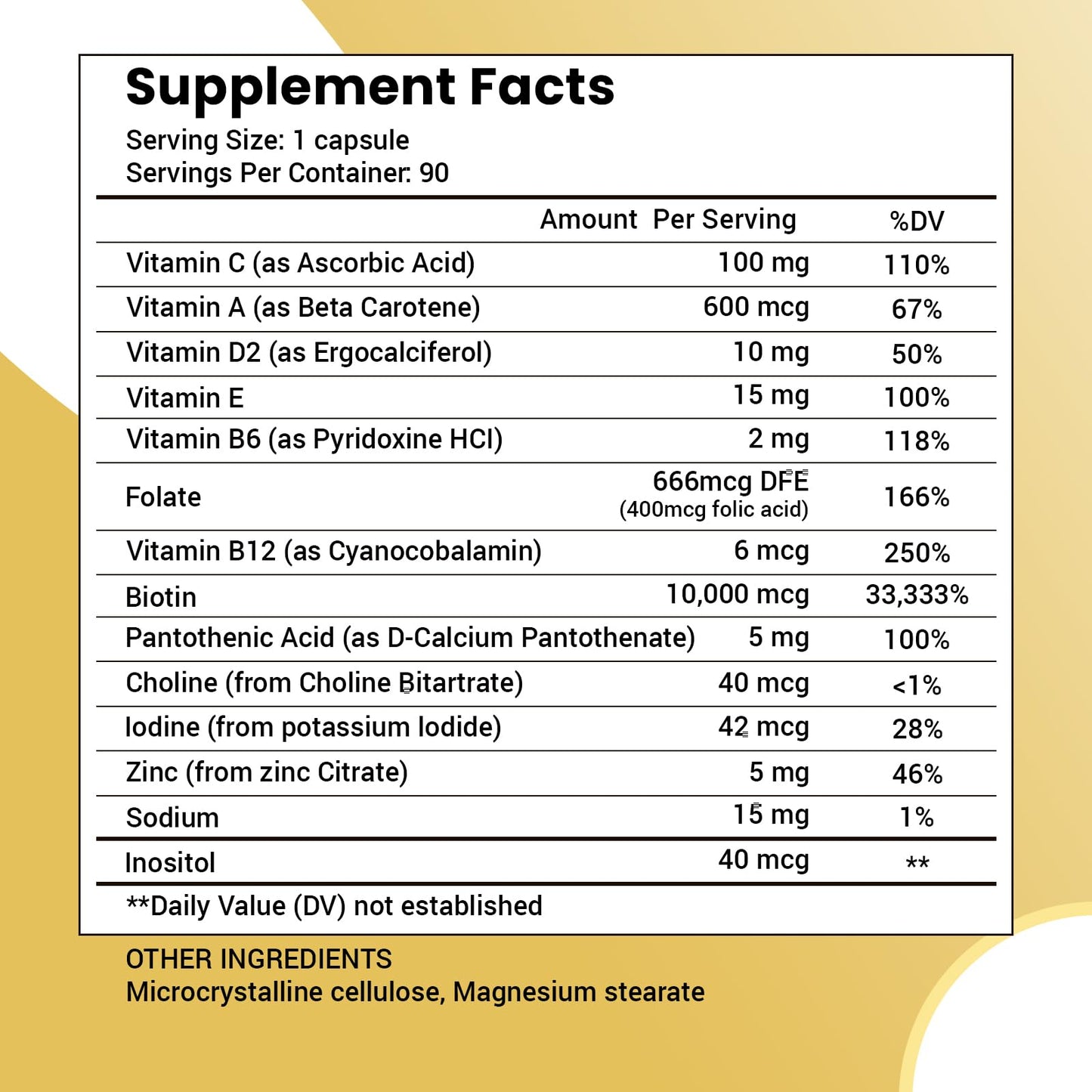 VBTOP Biotin 10000mcg Supplement with Vitamin A/C/D/E/B Complex, Non-GMO Gluten & Soy Free, Supports Hair Growth, Nail Strength & Skin Radiance, Capsule, 180 Capsules