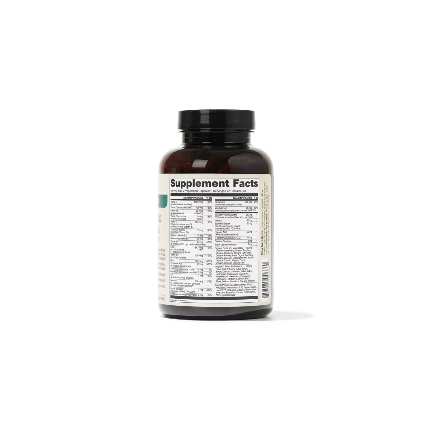 NatureWise Multivitamin for Men + Stress Support + Fulvic Ionic Minerals + Probiotics for Immunity, Male Health, Digestion + Whole Organic Foods - Vegetarian, Non-GMO, 60 Capsules