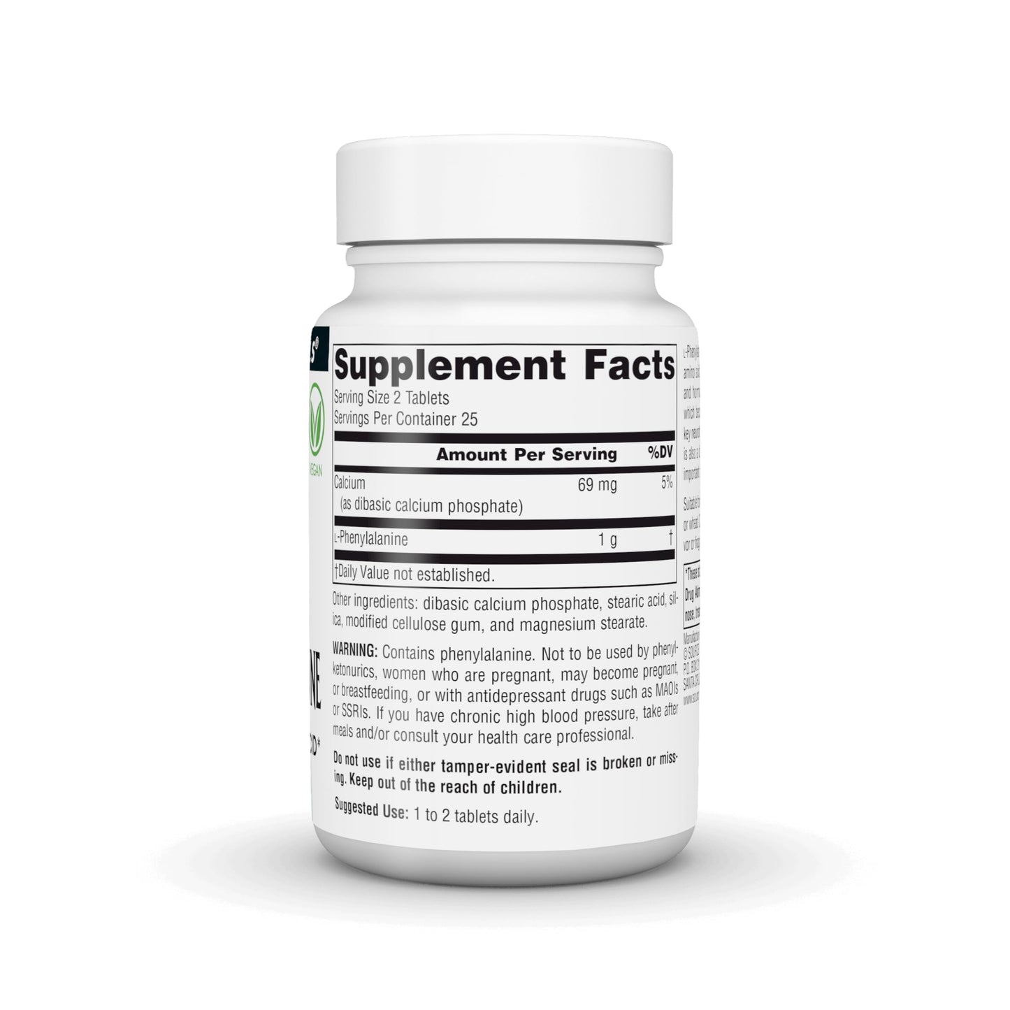 Source Naturals Free Form L-Phenylalanine Tablet 50 Tablets