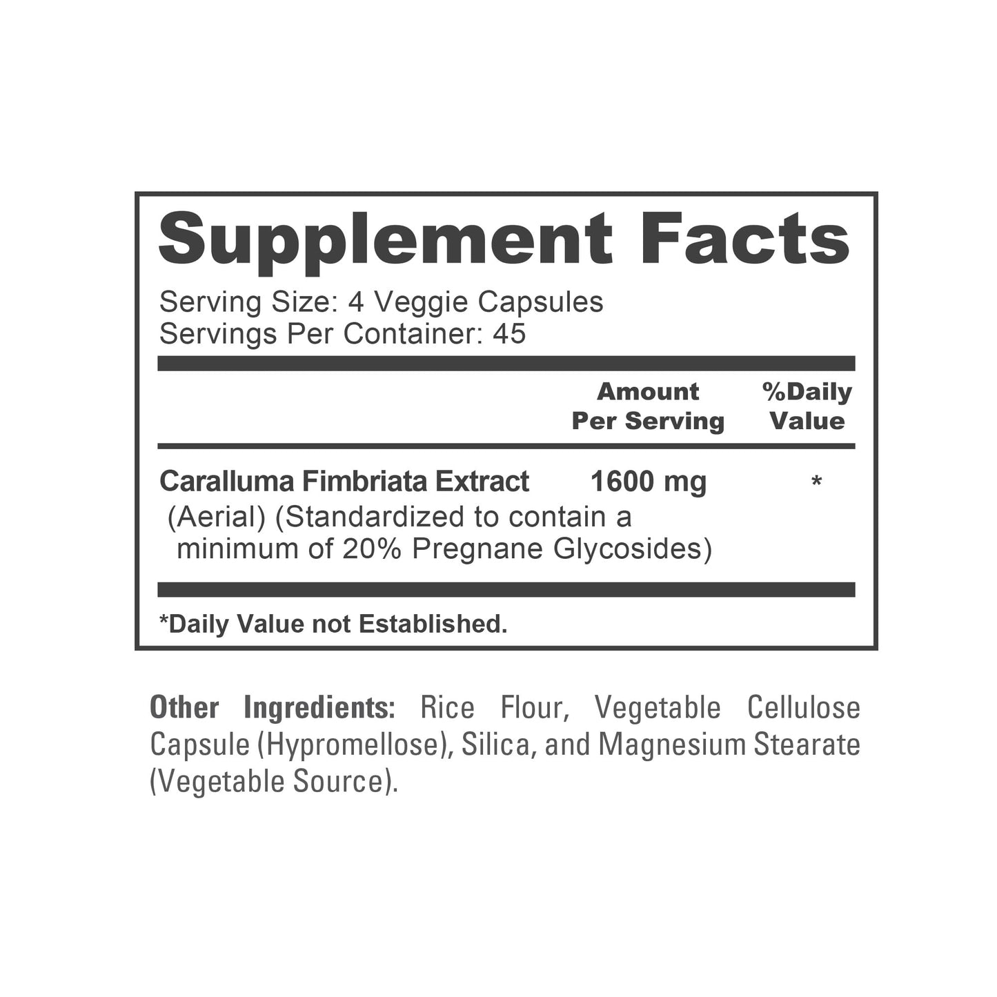 NusaPure Caralluma Fimbriata Veg Capsules 180 Count