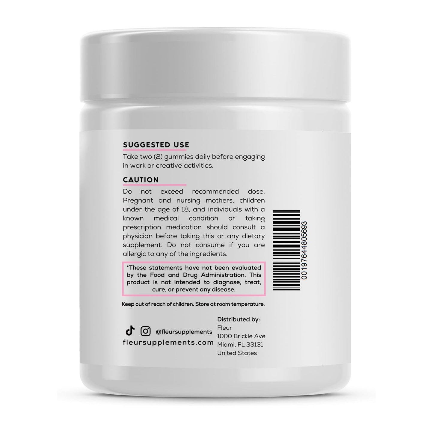 FLEUR Bloom & Glow Hair Skin and Nails Gummies, 60 Count