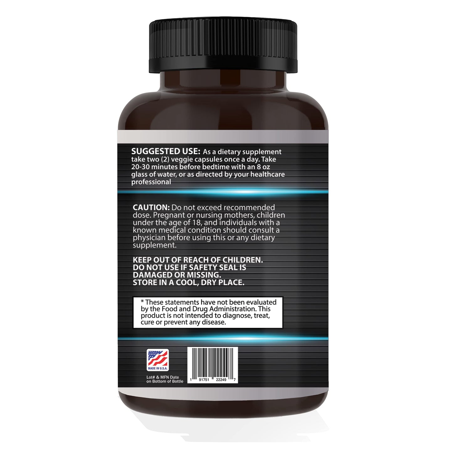 Focus Pharmacology Natural 3 Month Supply Nighttime Sleep and Calming Formula Capsule 180 Count