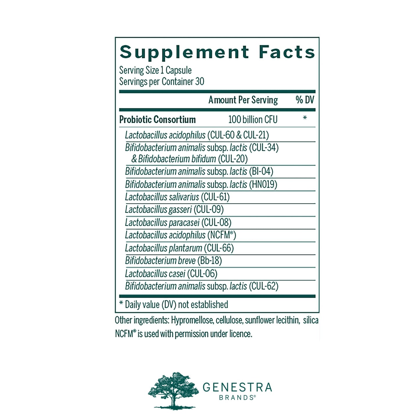 Genestra Brands HMF Multi Strain 100 Capsule 30