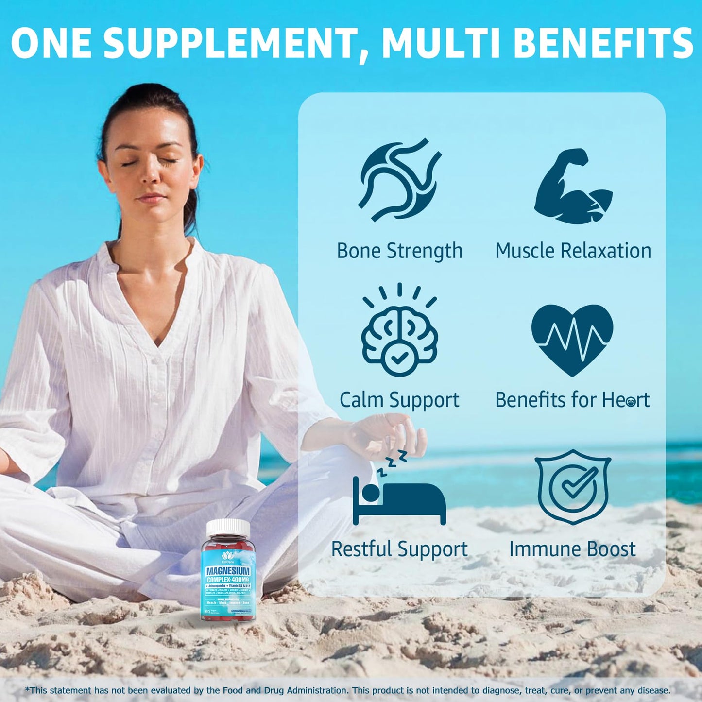 LILICARE Magnesium Complex Gummies 120 Count