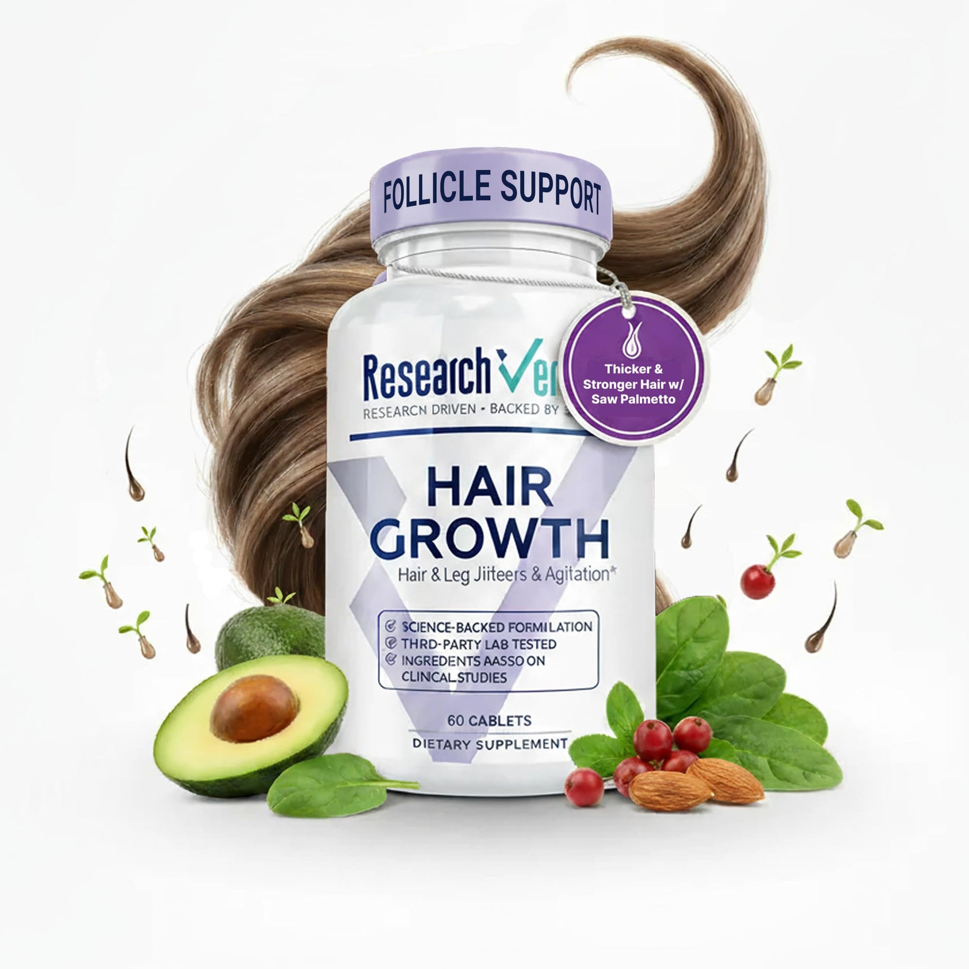 Research Verified Hair Growth Support Capsules 60 Count