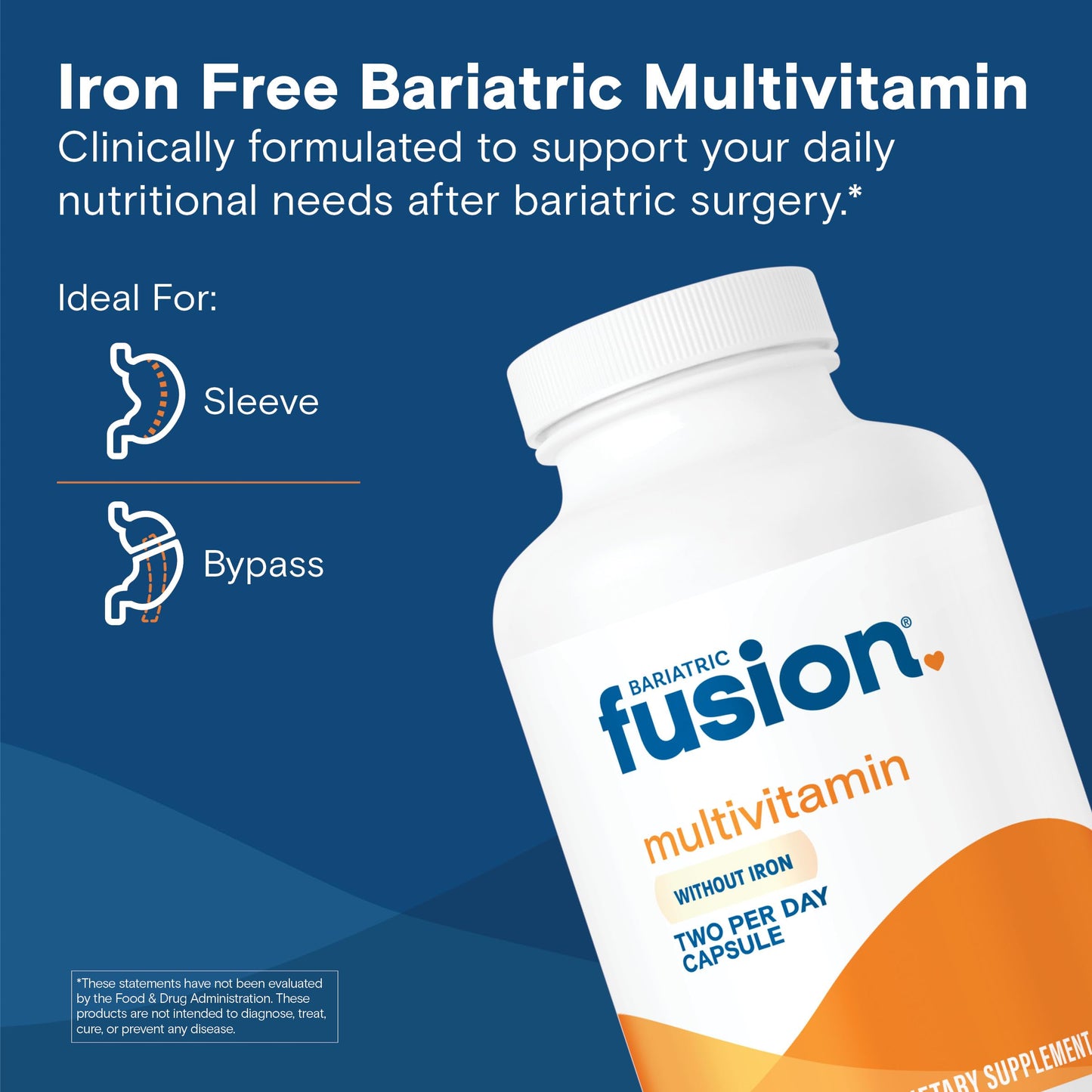Bariatric Fusion Bariatric Multivitamin Without Iron 180 Capsules