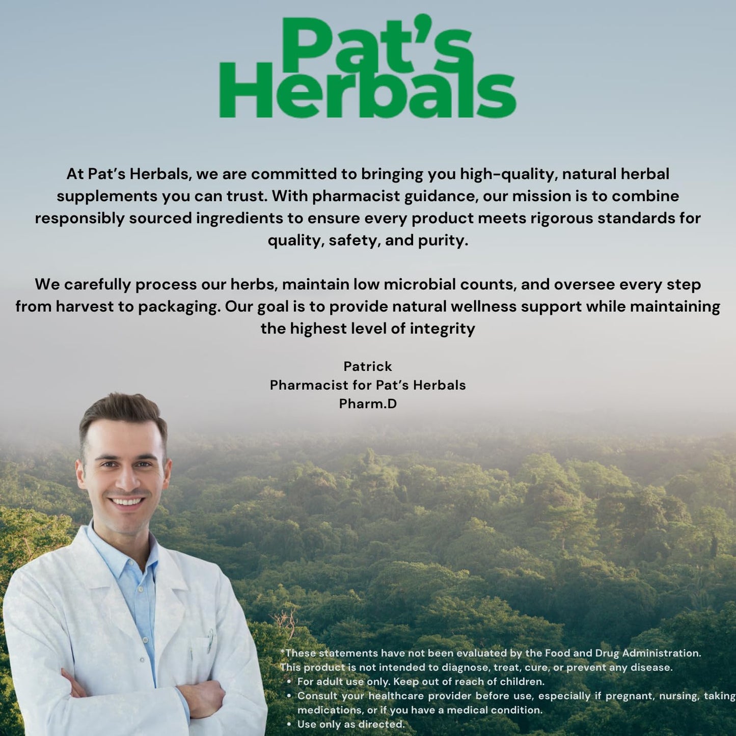 Pat's Herbals Ashwagandha 180 Count Capsules