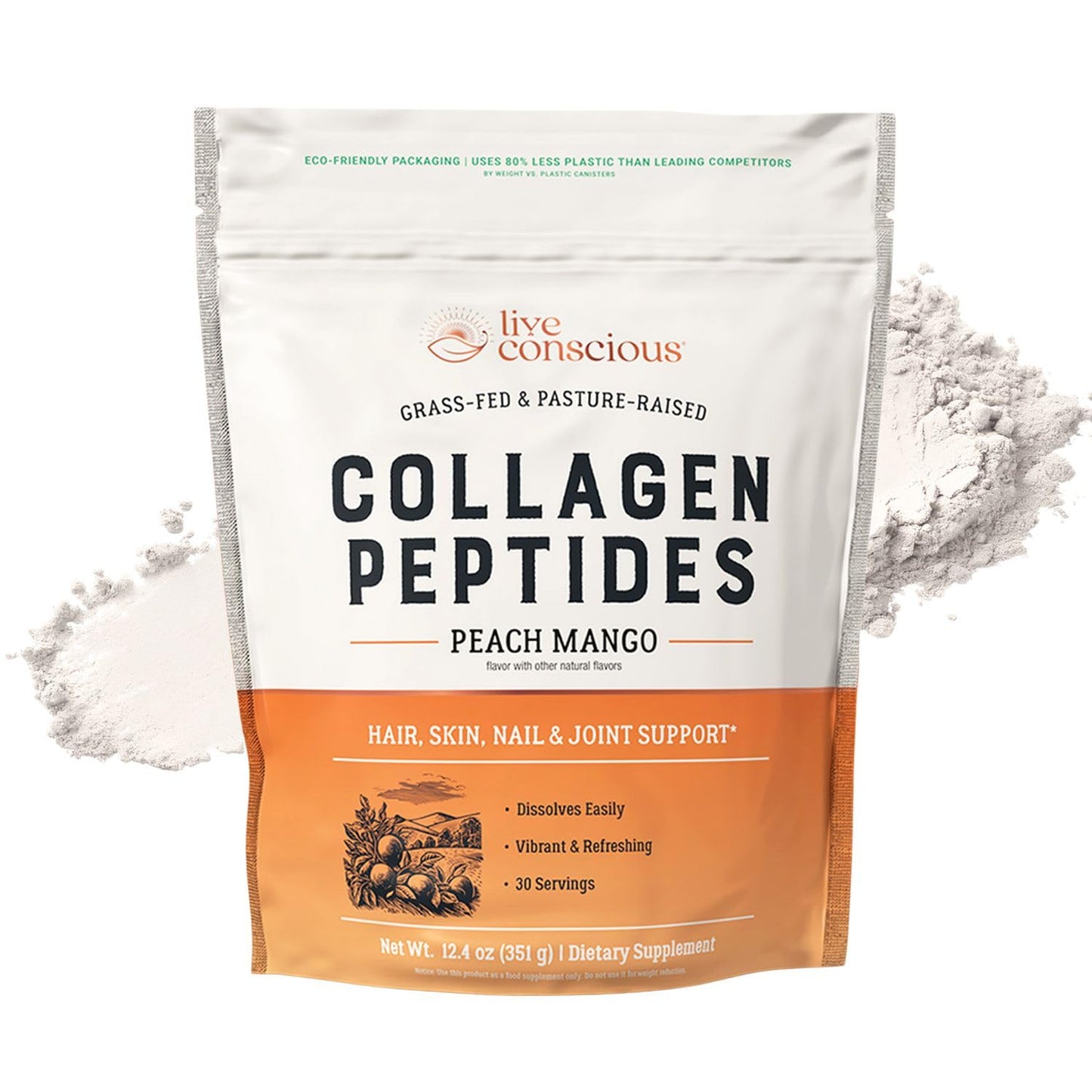 Live Conscious Collagen Peptides Powder 13 Ounce
