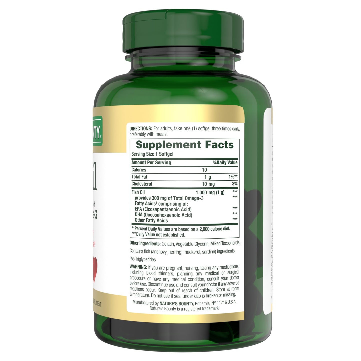 Nature's Bounty Fish Oil Softgels 290 Count