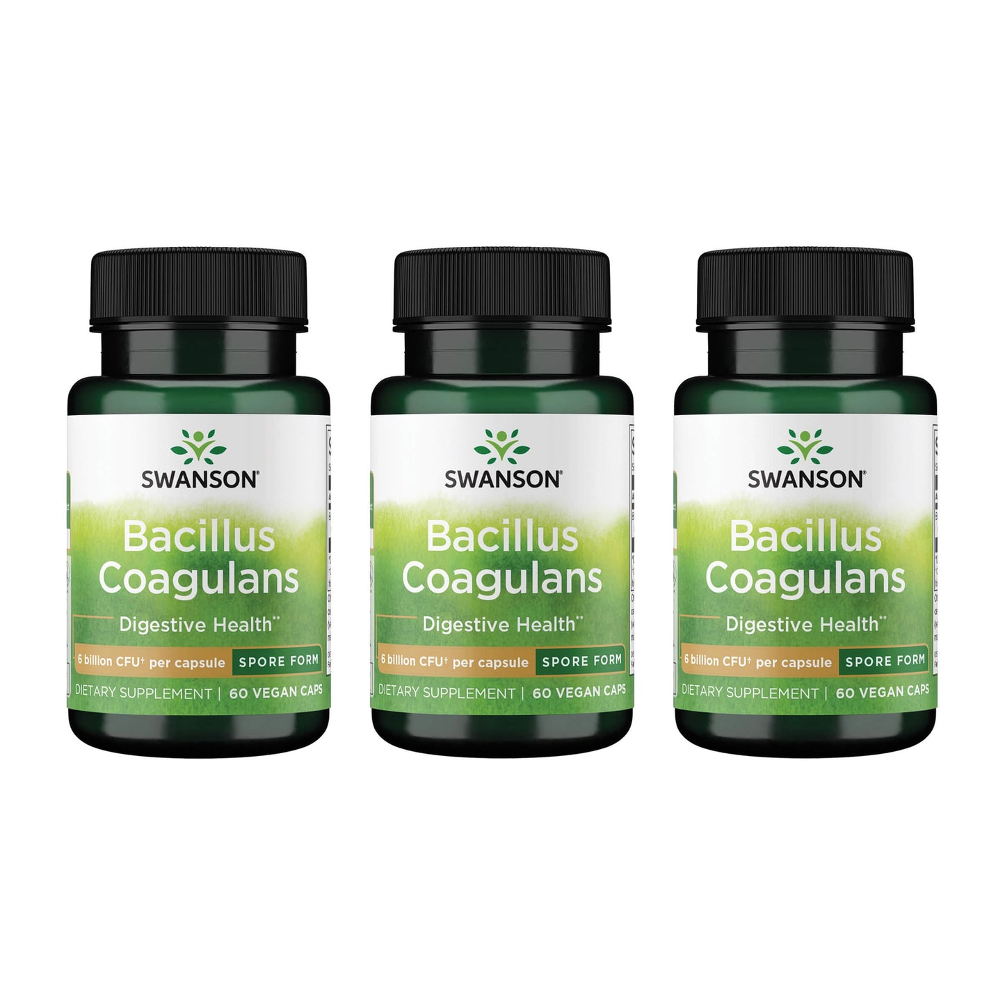Swanson Bacillus Coagulans Probiotic Capsules, 180 Veg Caps