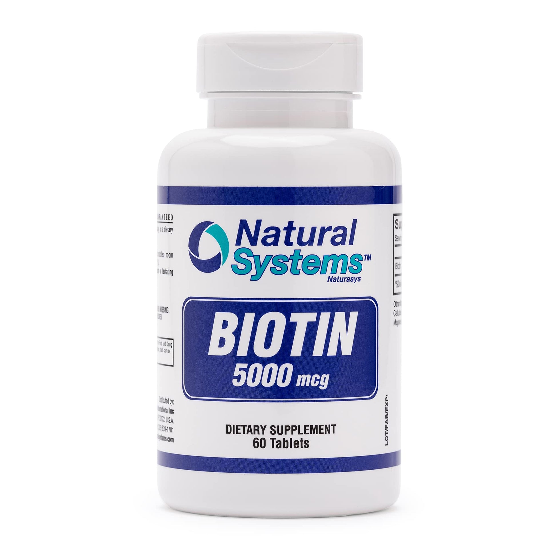 Natural Systems Naturasys Biotin 5000 mcg Tablets, 60 Count