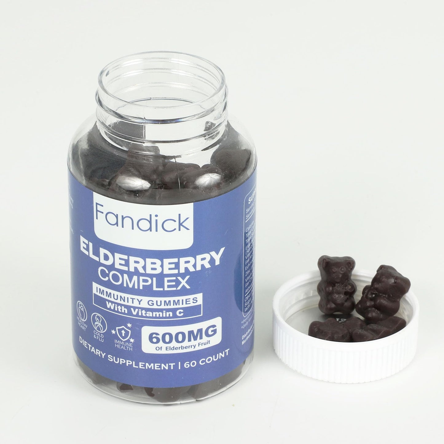 FANDICK Elderberry Fruit Extract Gummy, 60 Count
