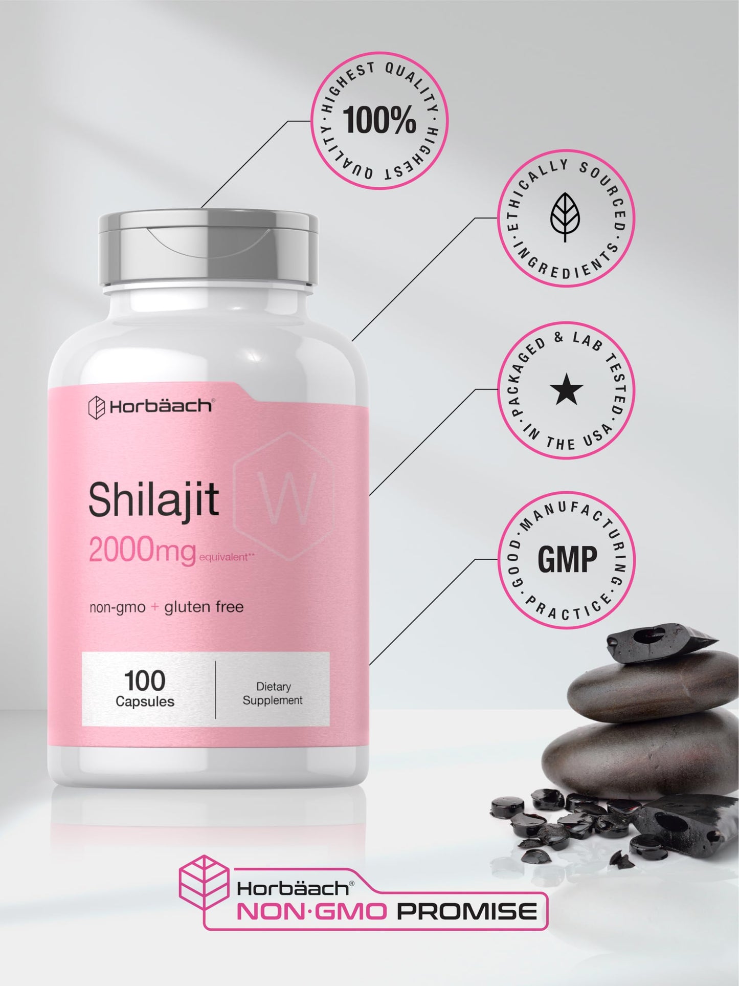 Horbäach Shilajit for Women Capsule, 100 Count
