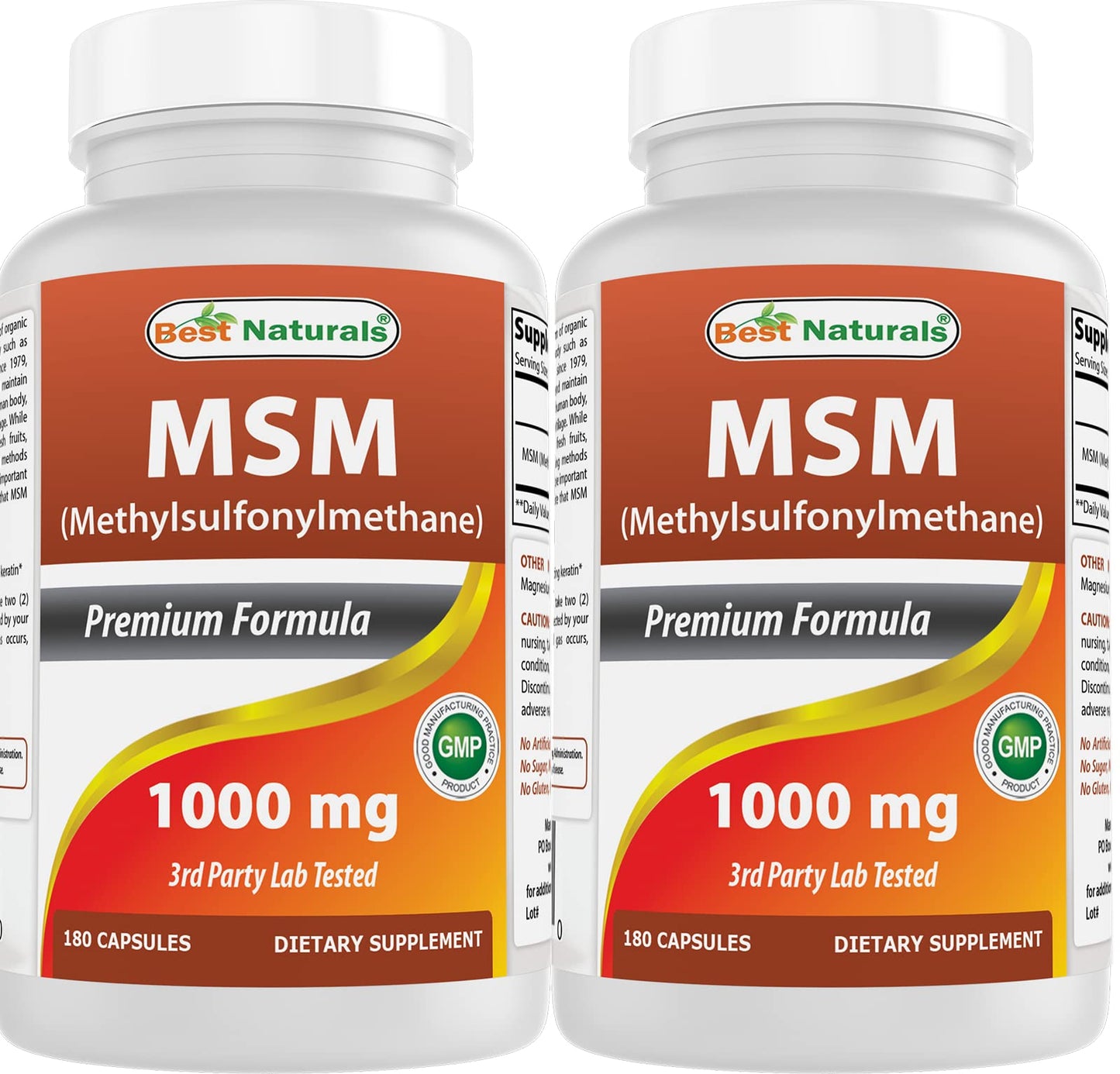 Best Naturals MSM 1000 mg Capsules, 360 Count