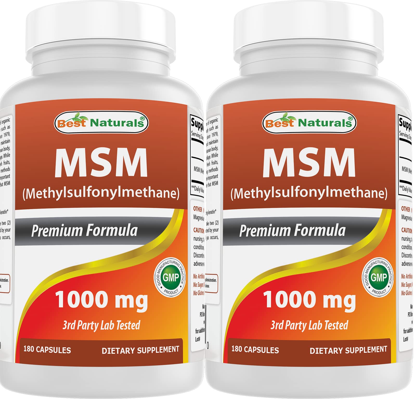 Best Naturals MSM 1000 mg Capsules, 360 Count