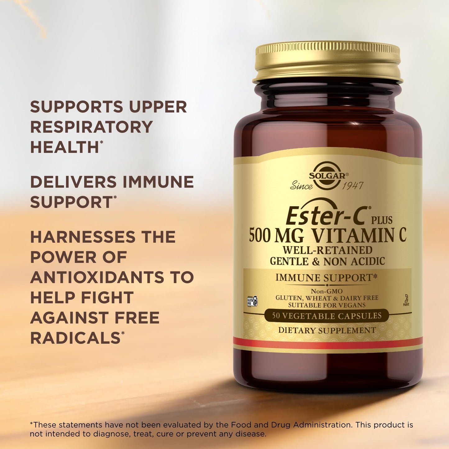 Solgar Ester-C Plus 500 mg Vitamin C (Ascorbate Complex) 50 Capsules