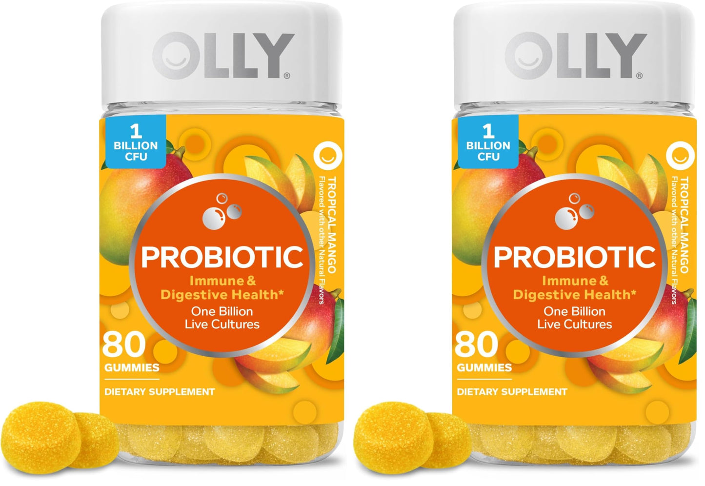 OLLY Probiotic Gummy 1 Billion CFUs 160 Count